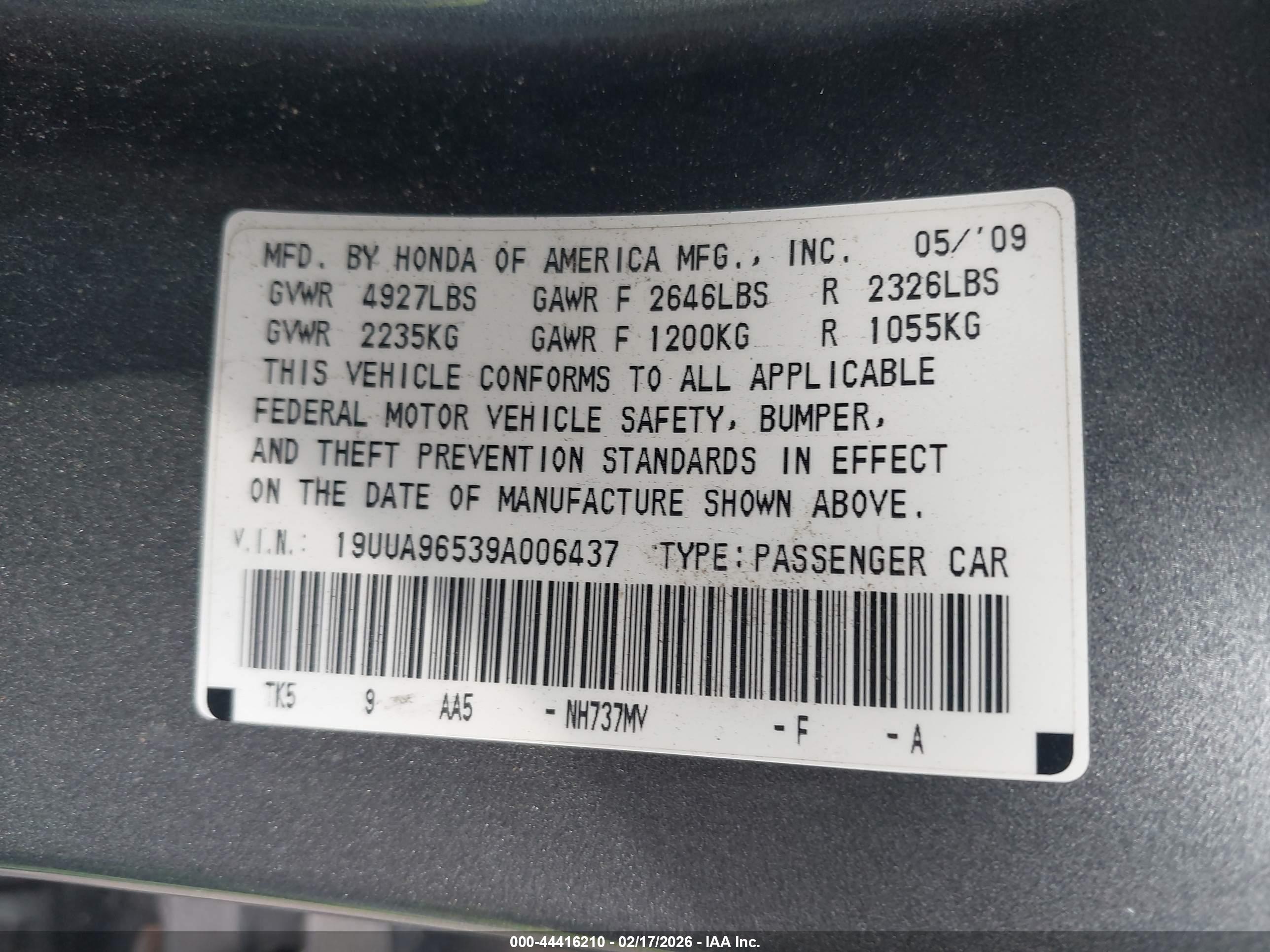 ACURA TL image 9