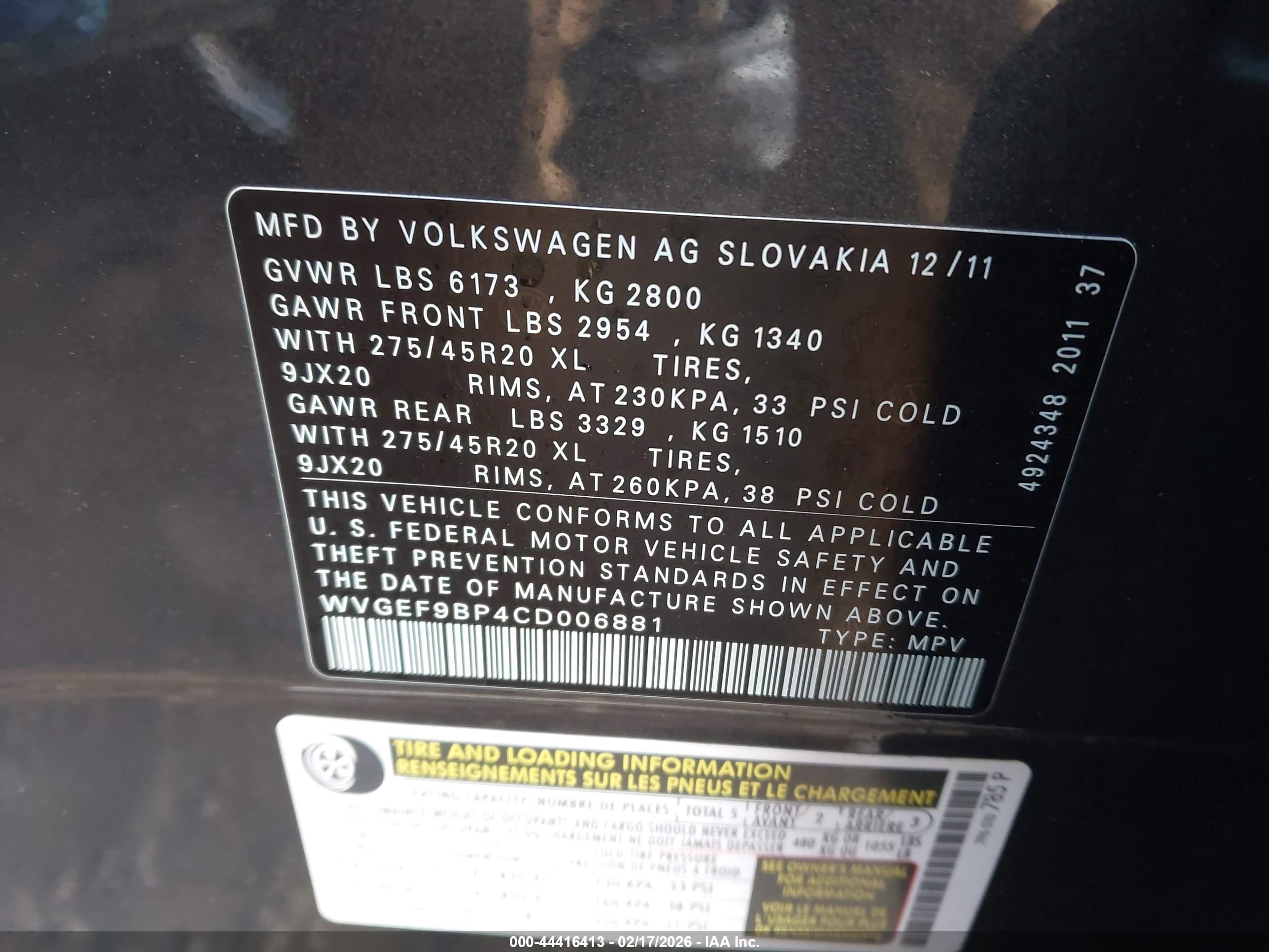 VOLKSWAGEN TOUAREG image 9