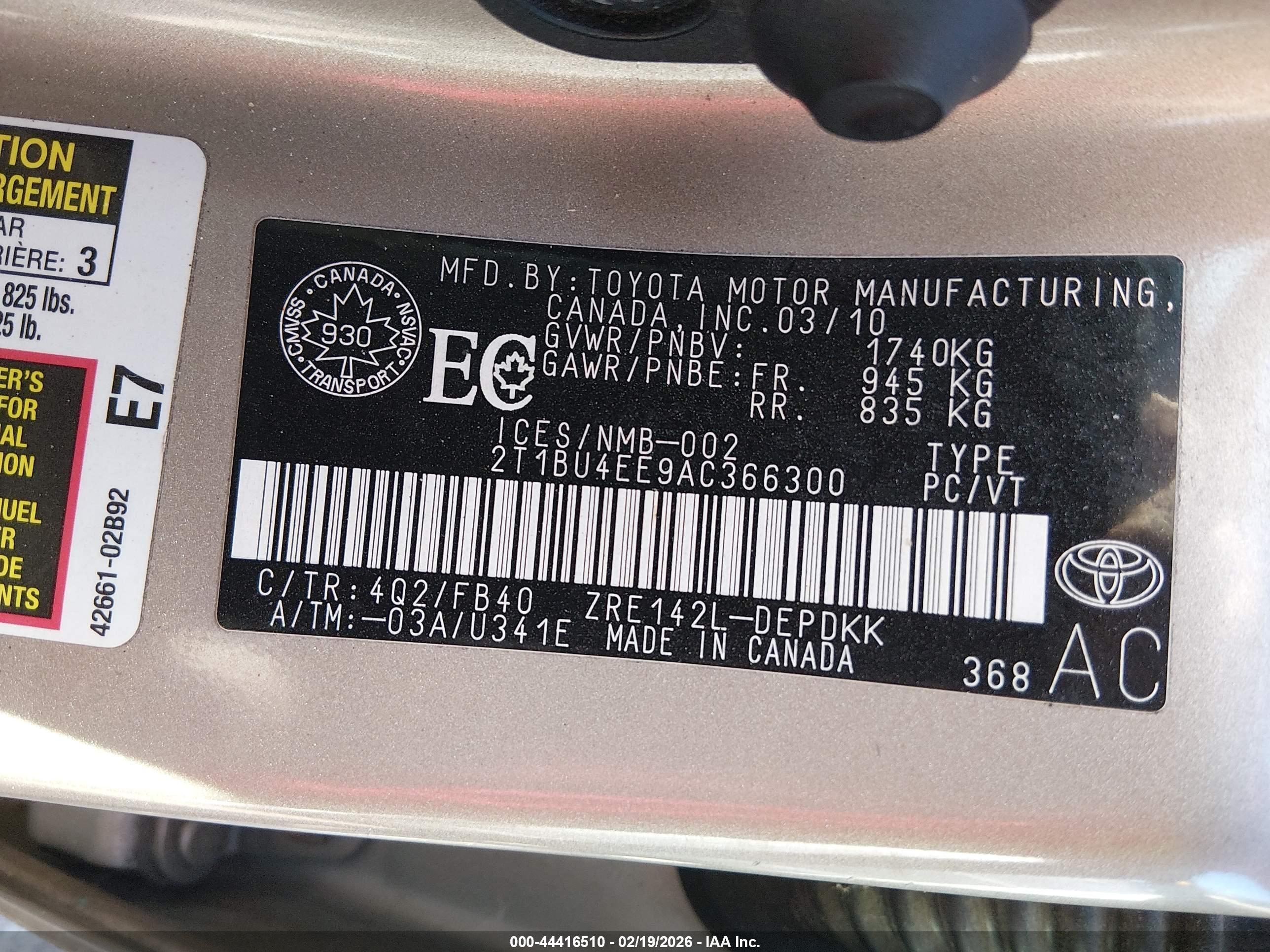 TOYOTA COROLLA image 9
