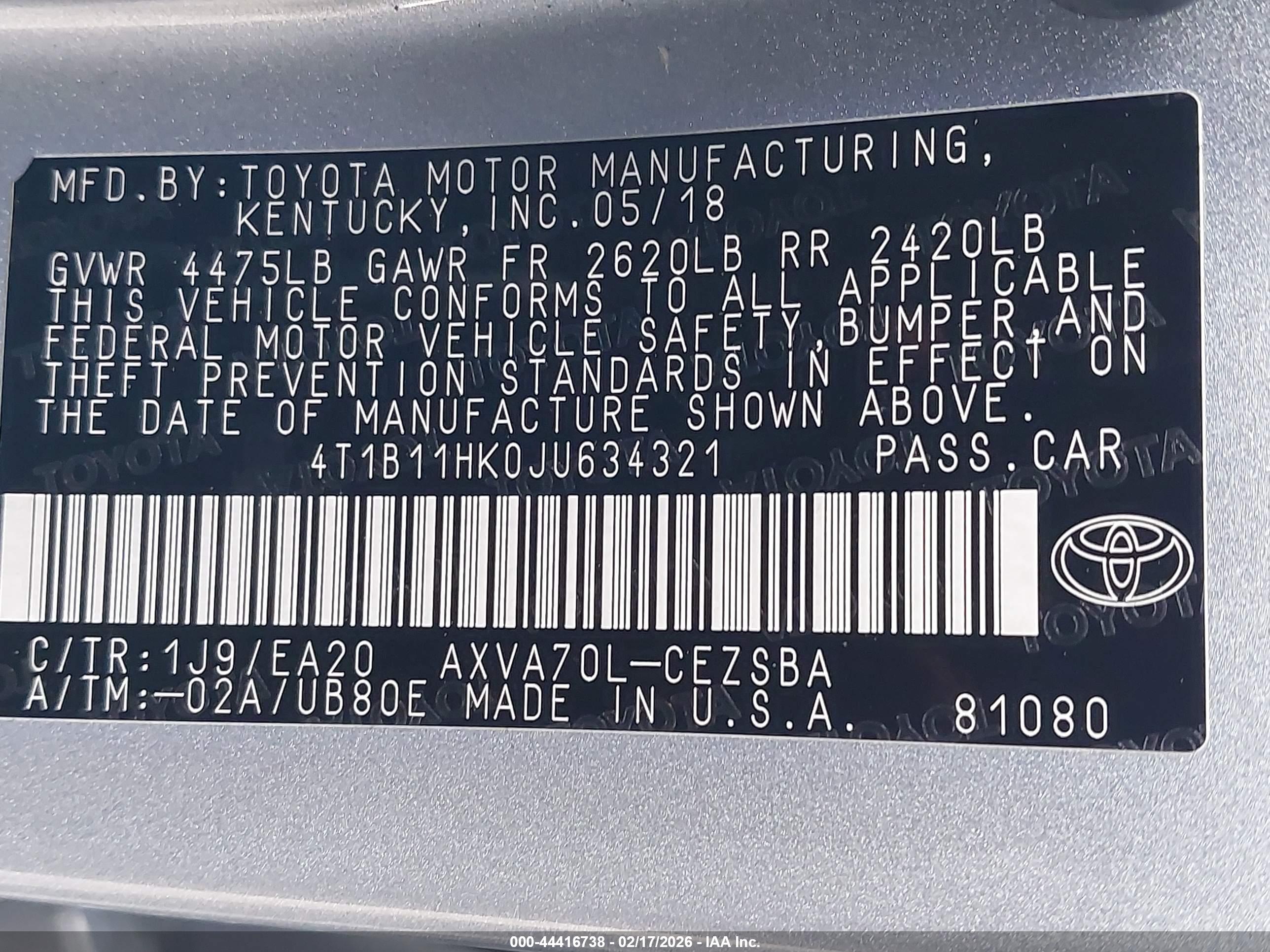 TOYOTA CAMRY image 9
