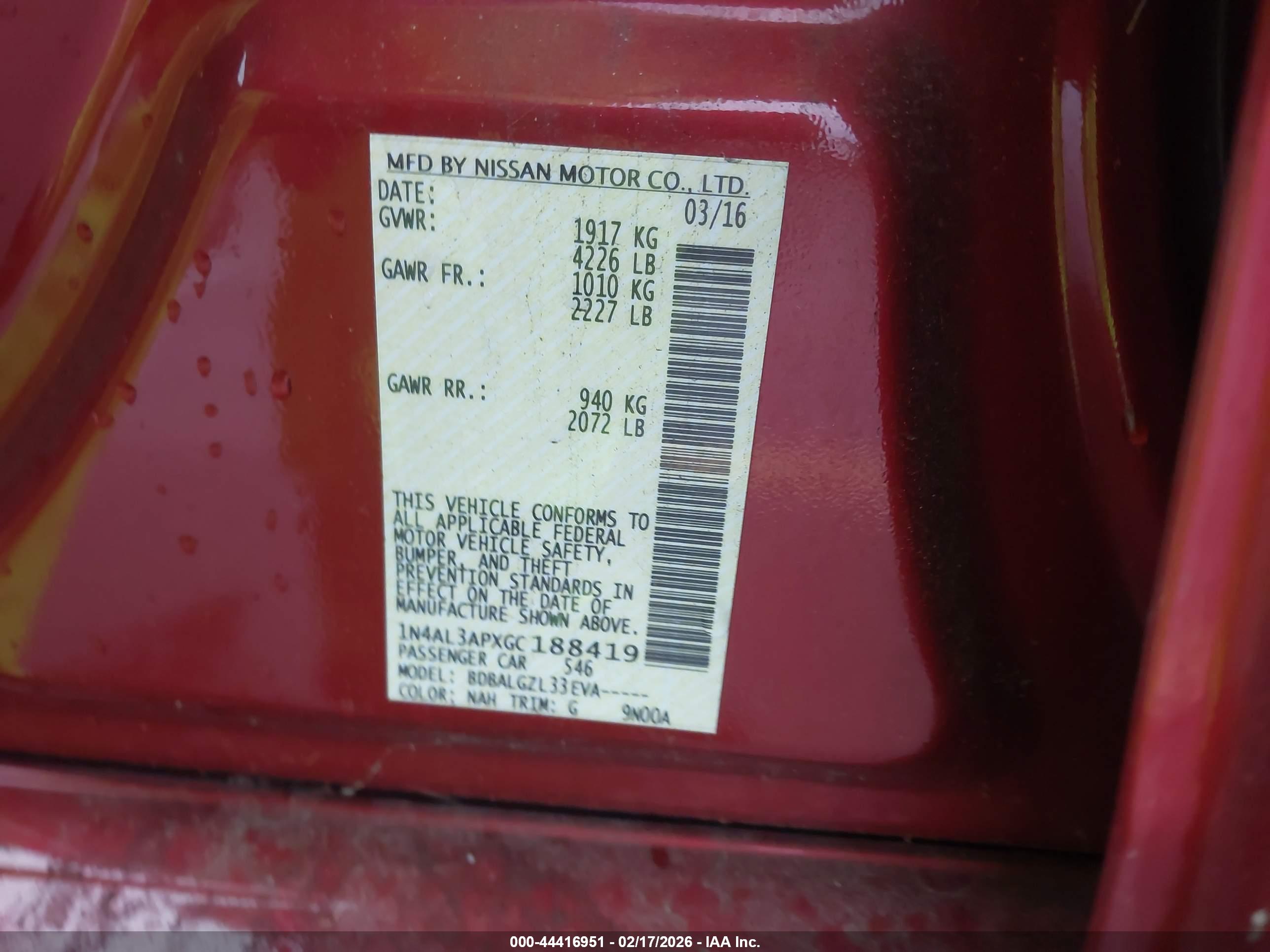 NISSAN ALTIMA image 9