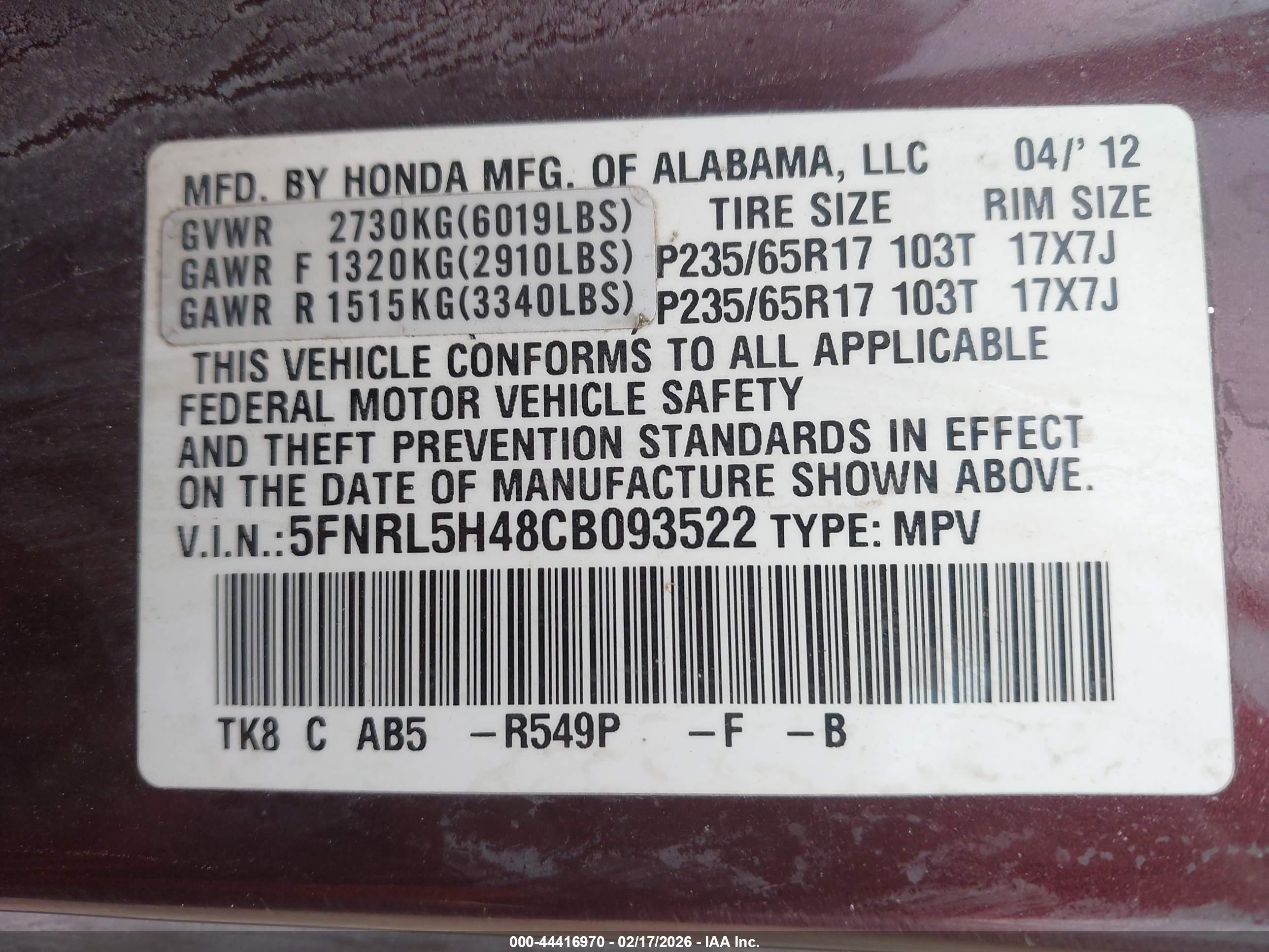 HONDA ODYSSEY image 9