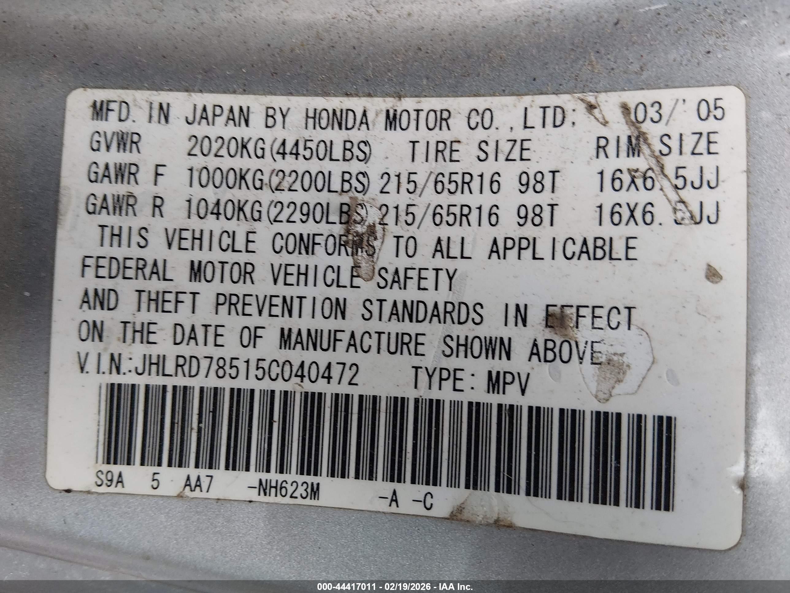 HONDA CR-V image 9