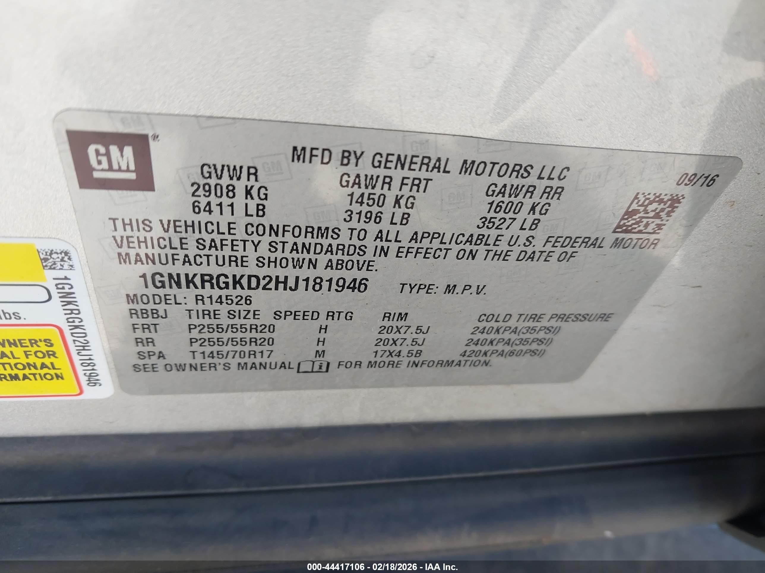 CHEVROLET TRAVERSE image 9
