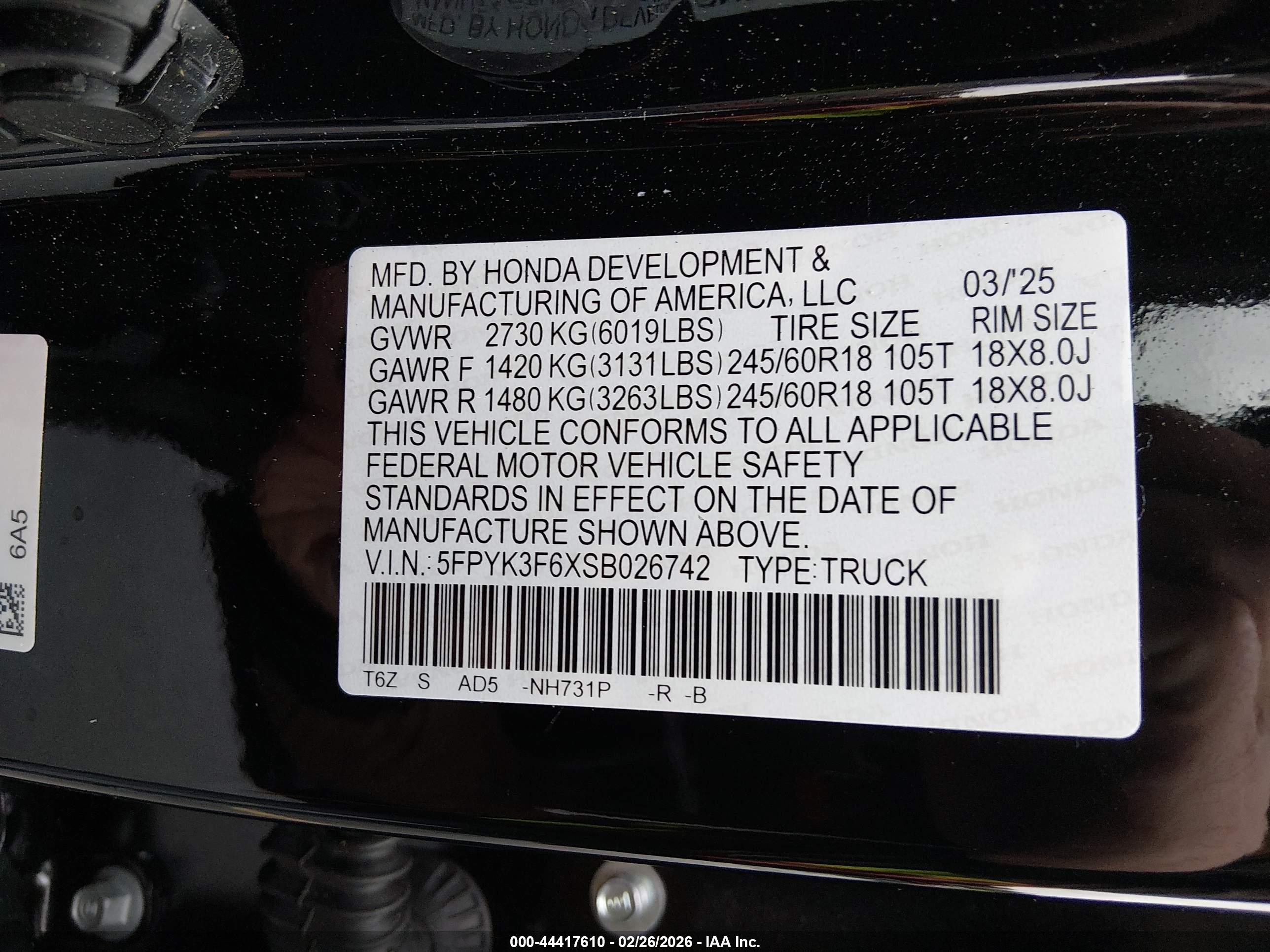 HONDA RIDGELINE image 9