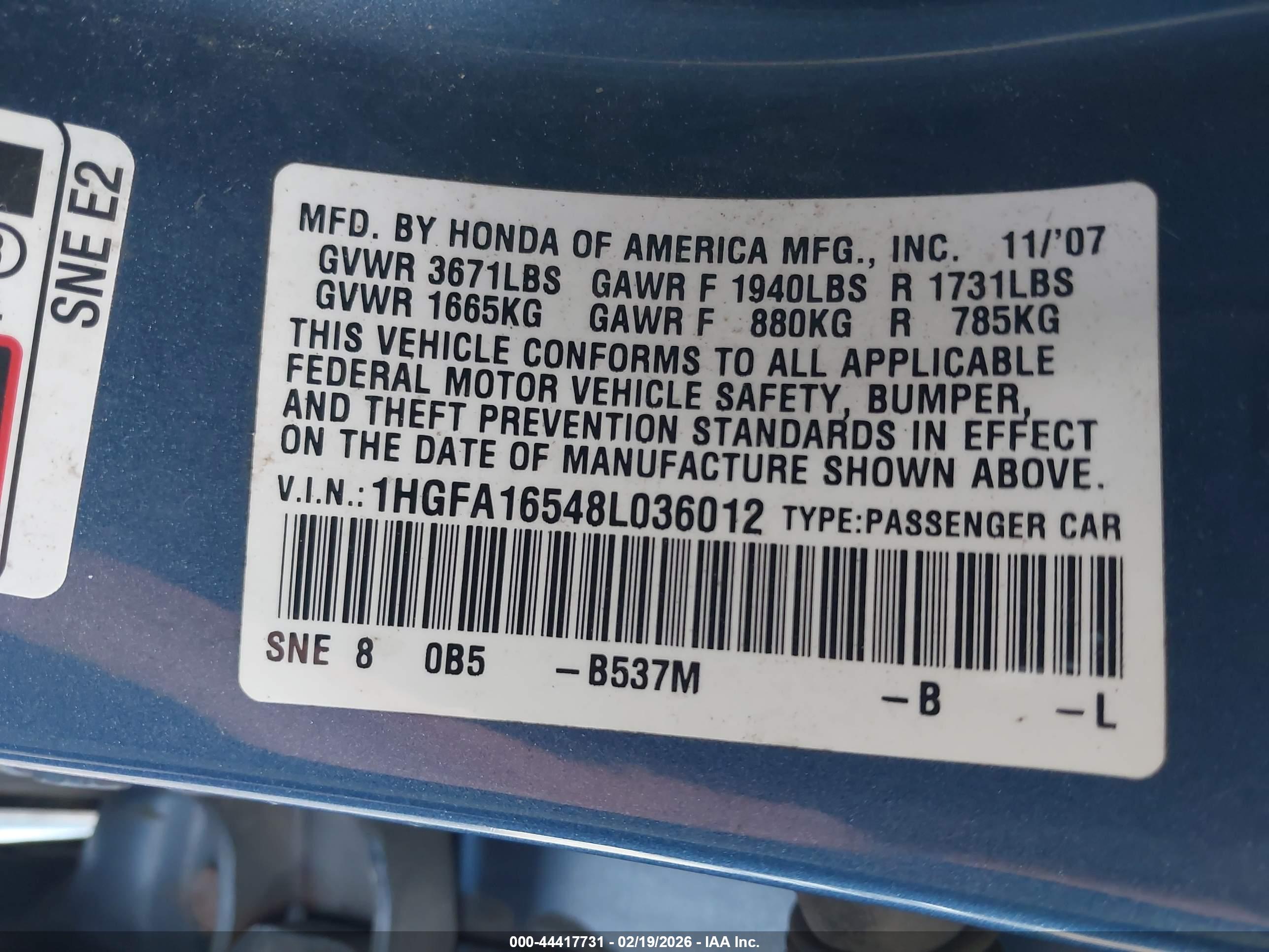 HONDA CIVIC image 9