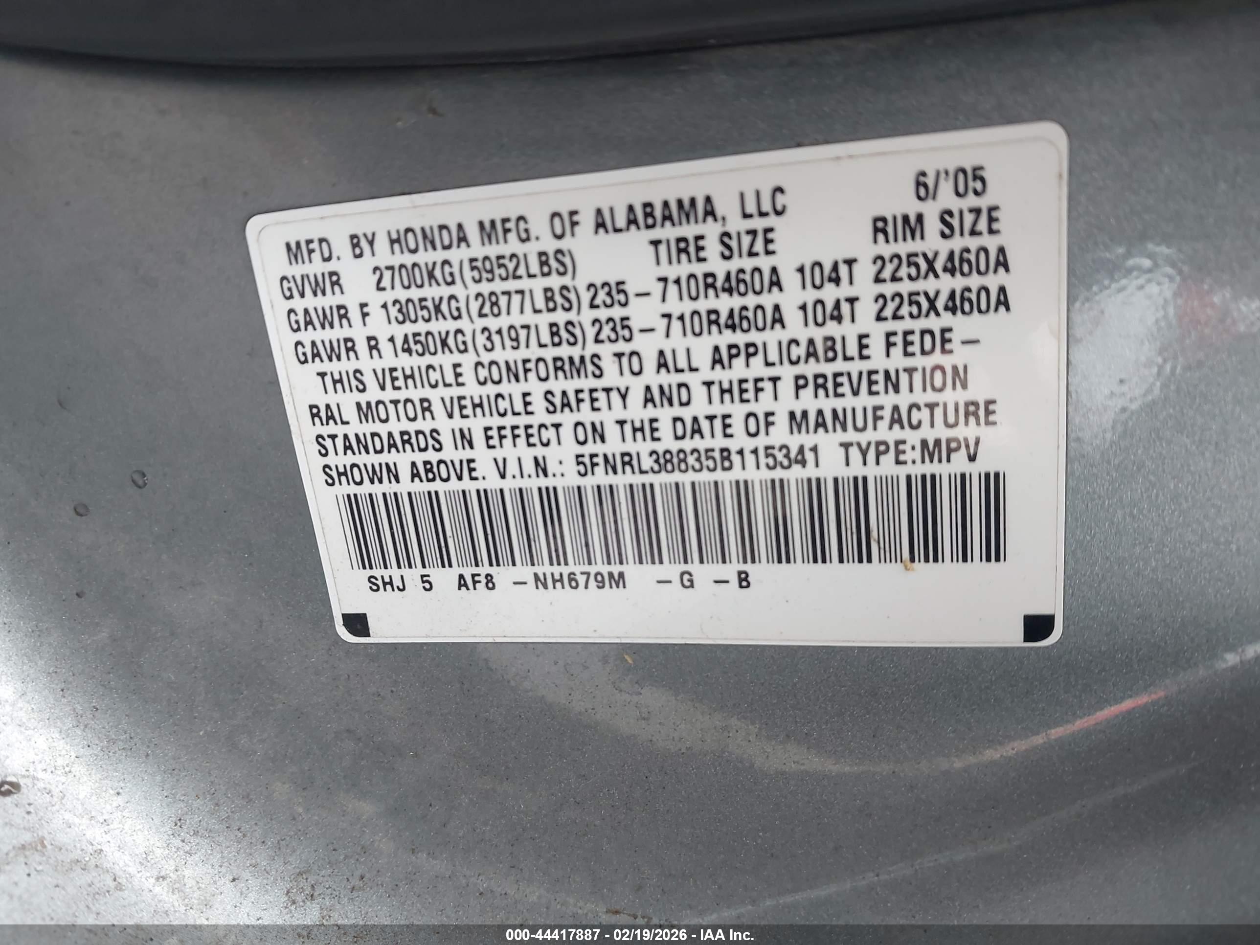 HONDA ODYSSEY image 9