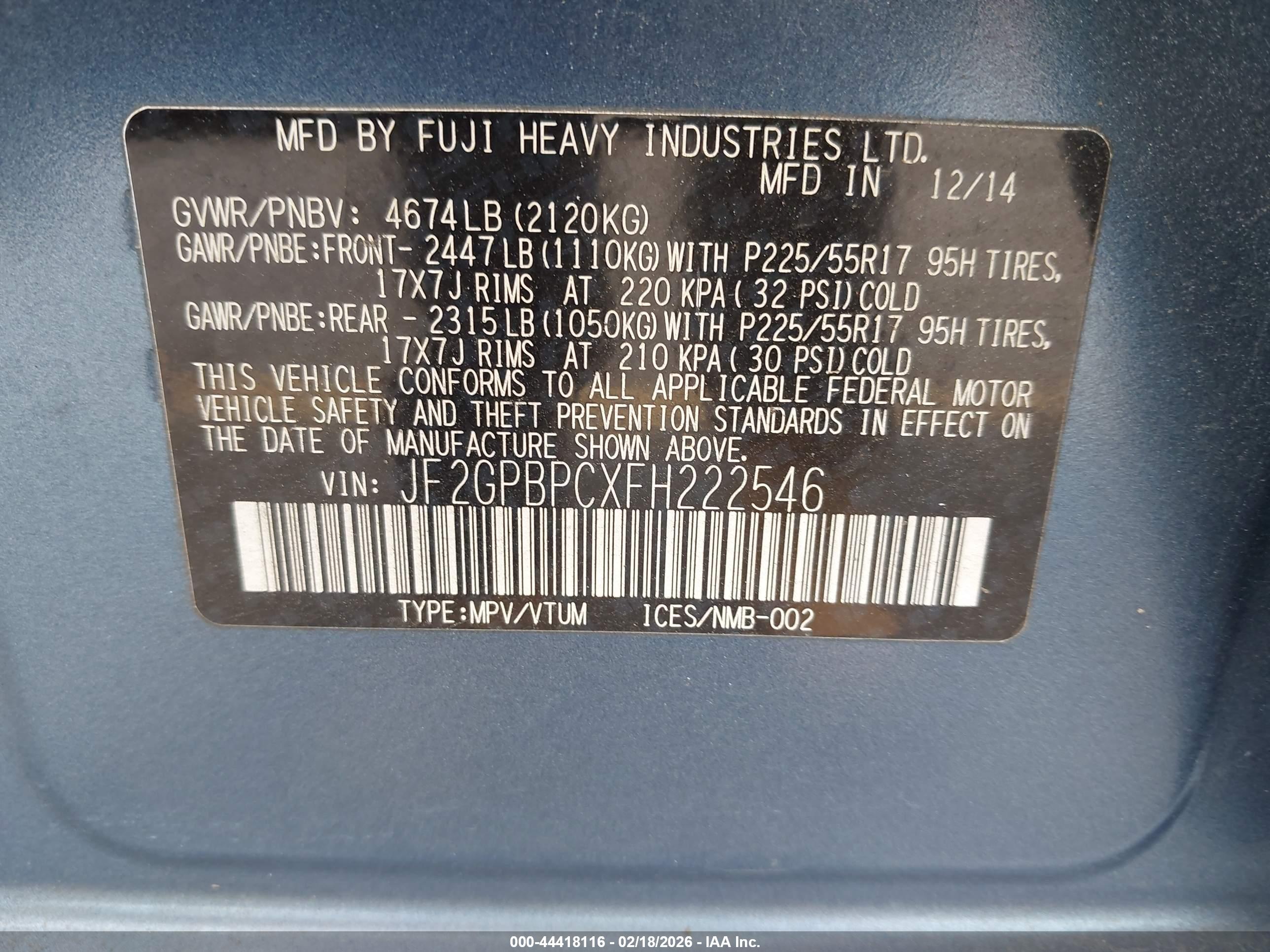 SUBARU XV image 9