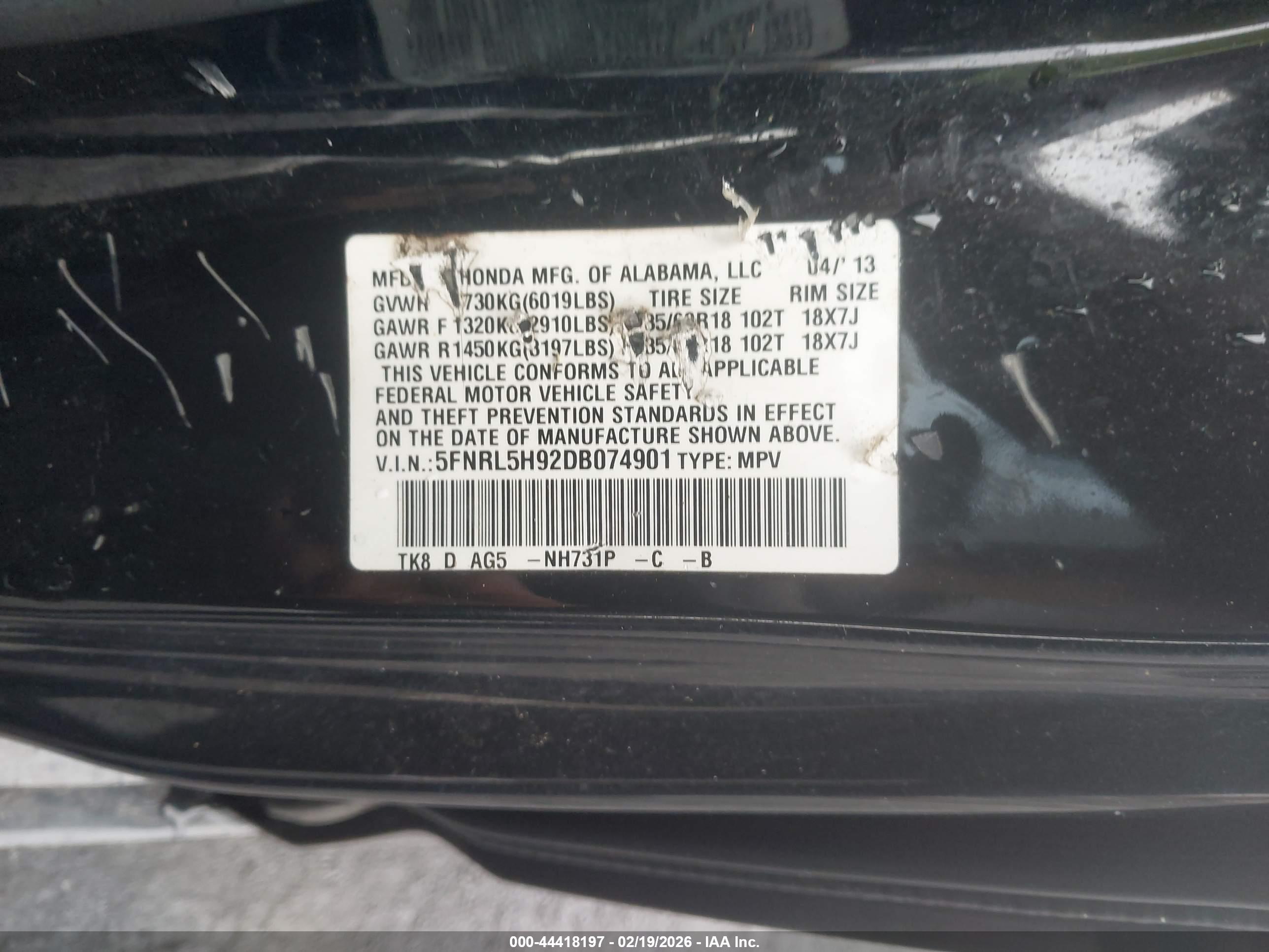 HONDA ODYSSEY image 9