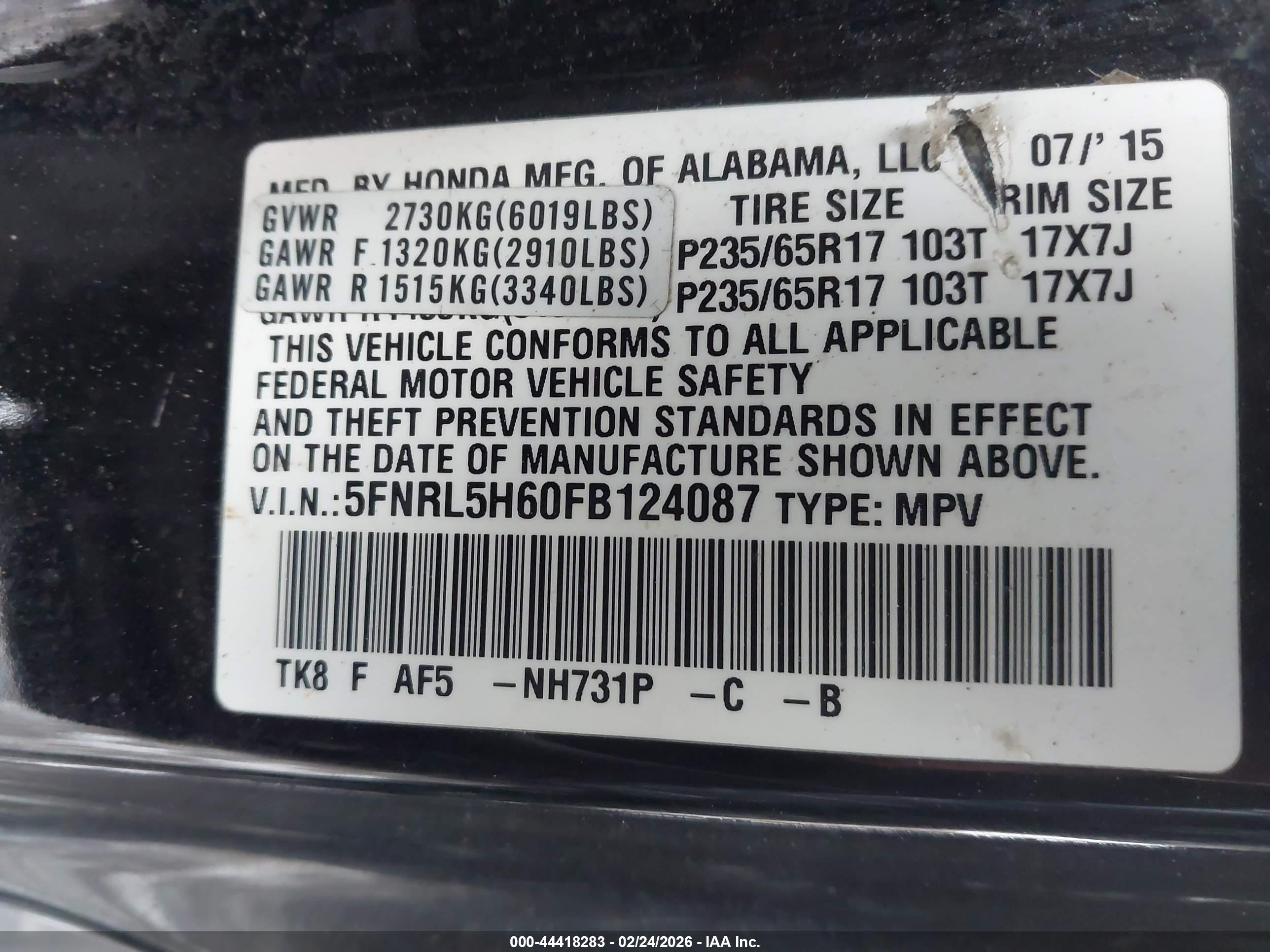 HONDA ODYSSEY image 9