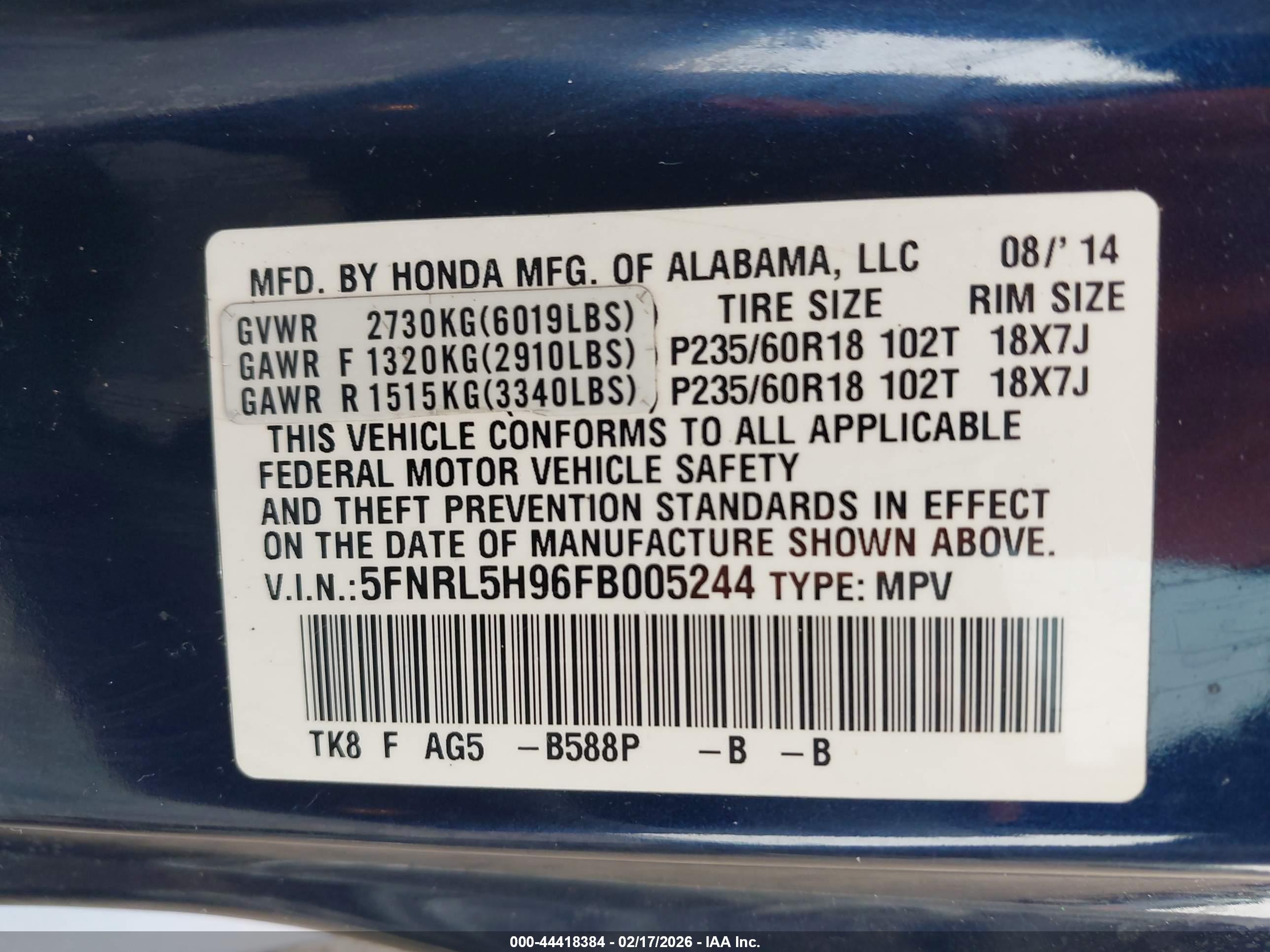HONDA ODYSSEY image 9