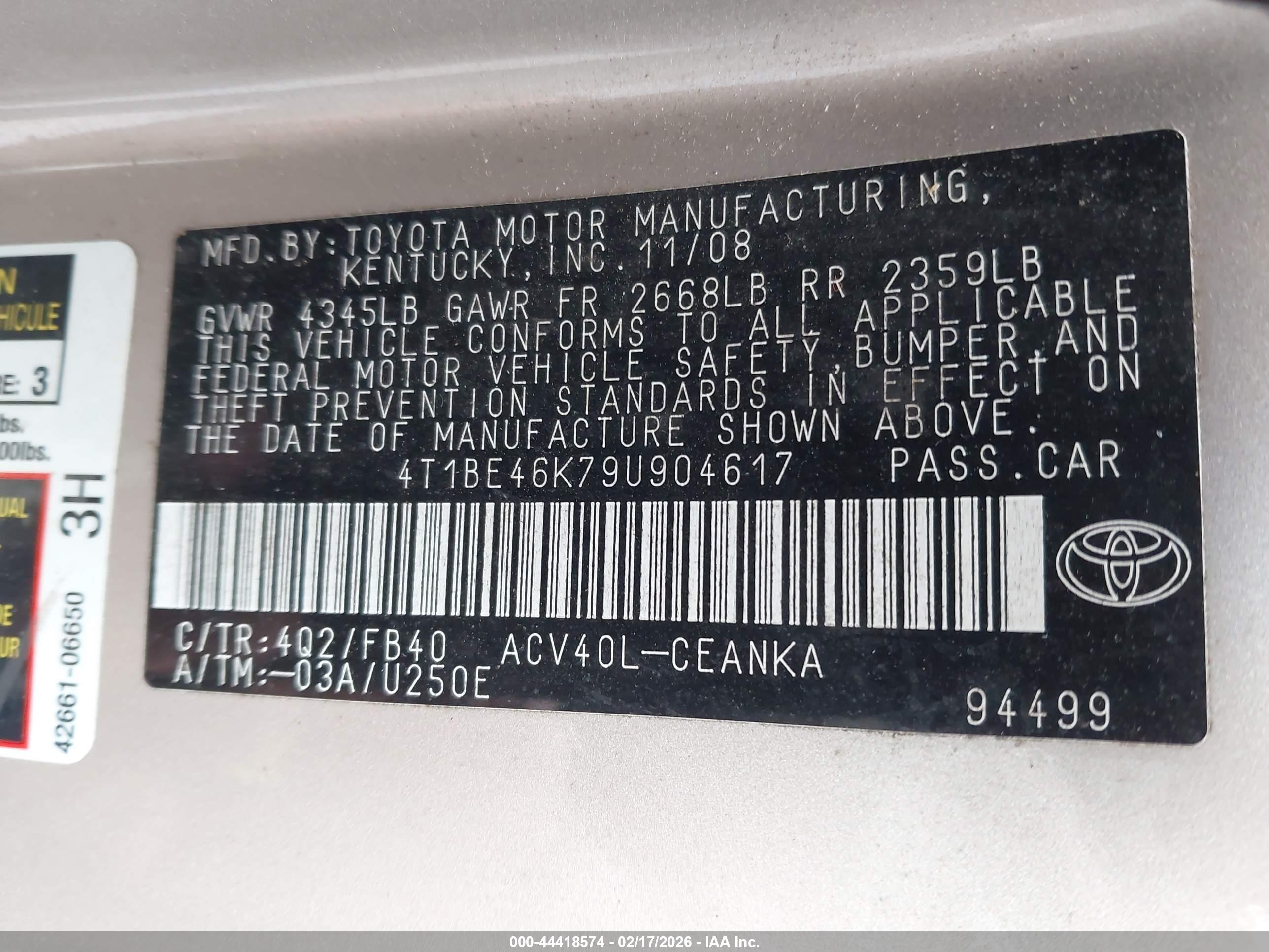 TOYOTA CAMRY image 9