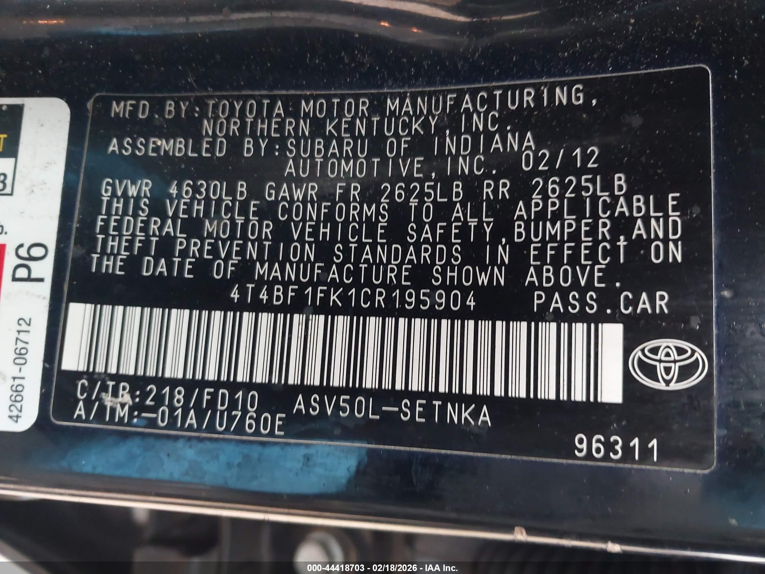 TOYOTA CAMRY image 9