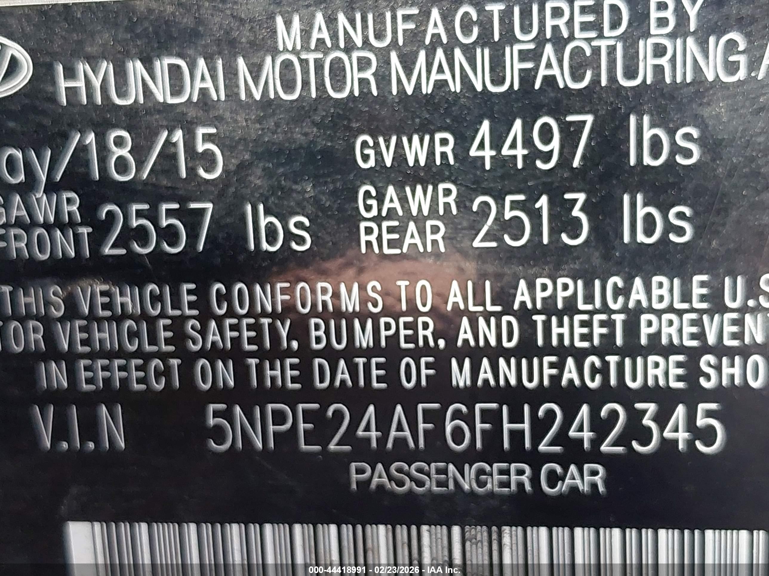 HYUNDAI SONATA image 9