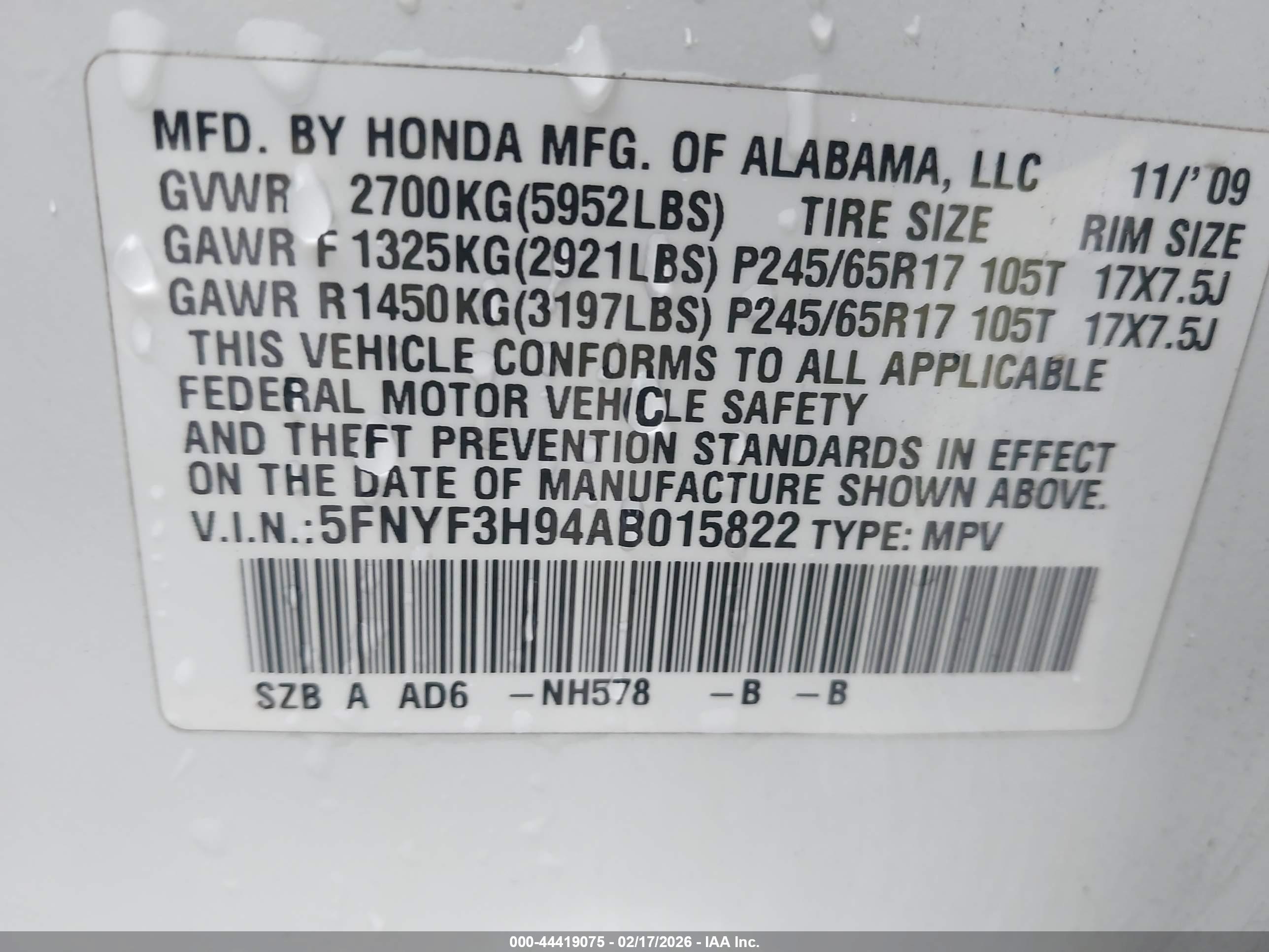 HONDA PILOT image 9
