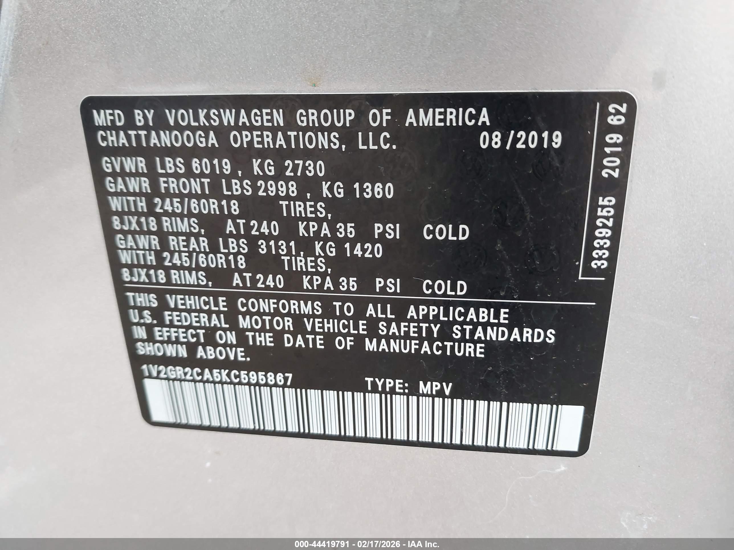 VOLKSWAGEN ATLAS image 9