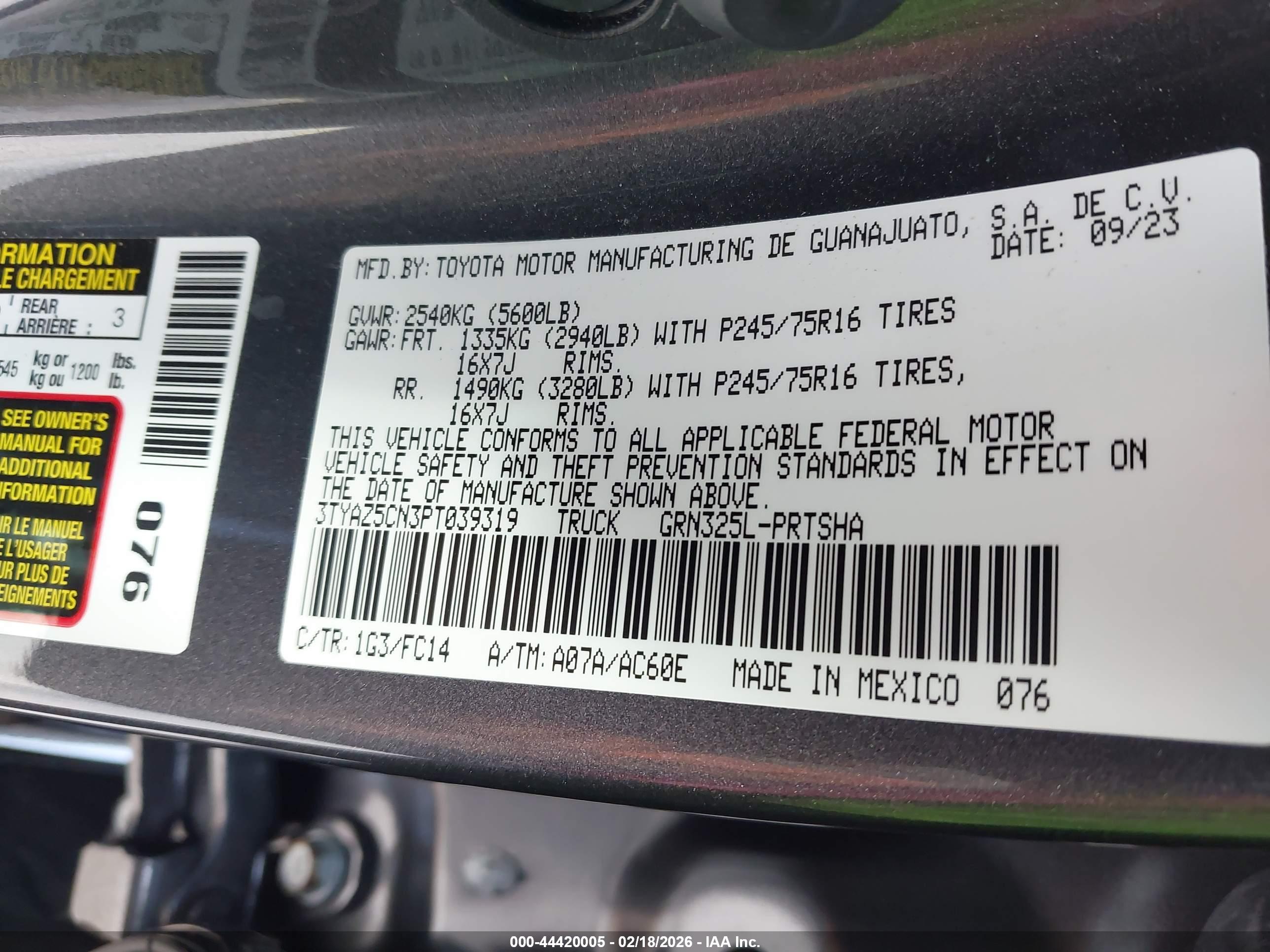 TOYOTA TACOMA image 9