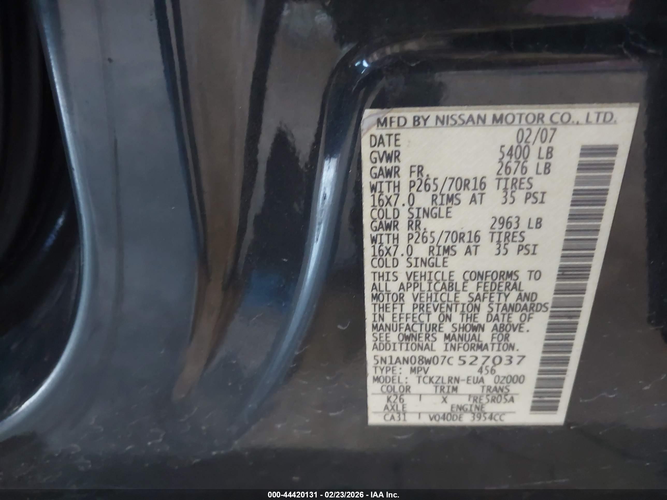 NISSAN XTERRA image 9