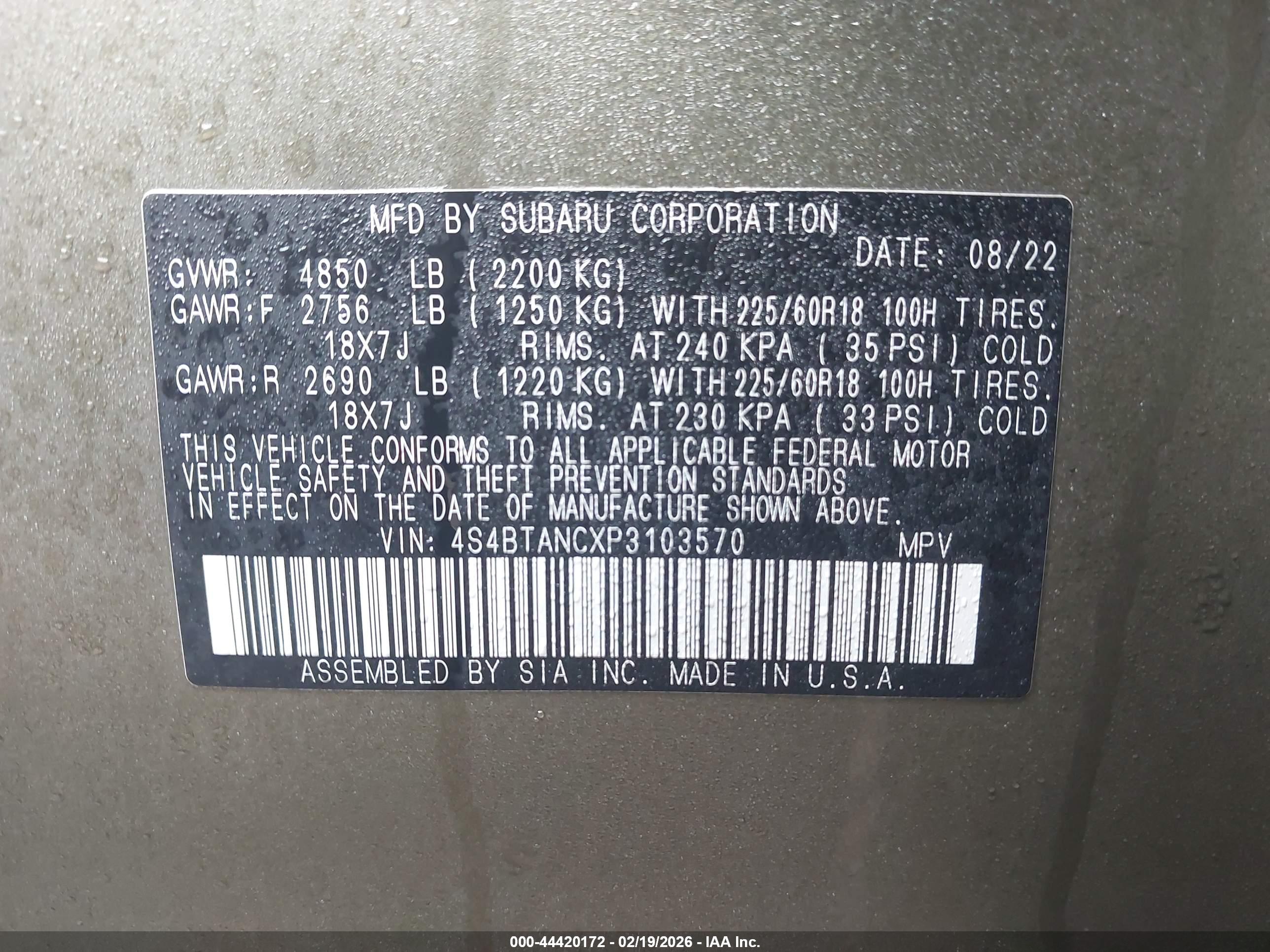 SUBARU OUTBACK image 9