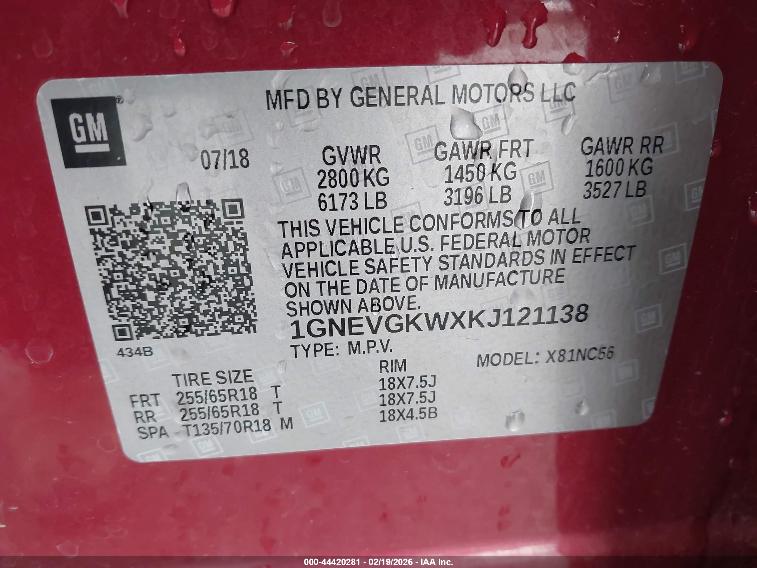 CHEVROLET TRAVERSE image 9