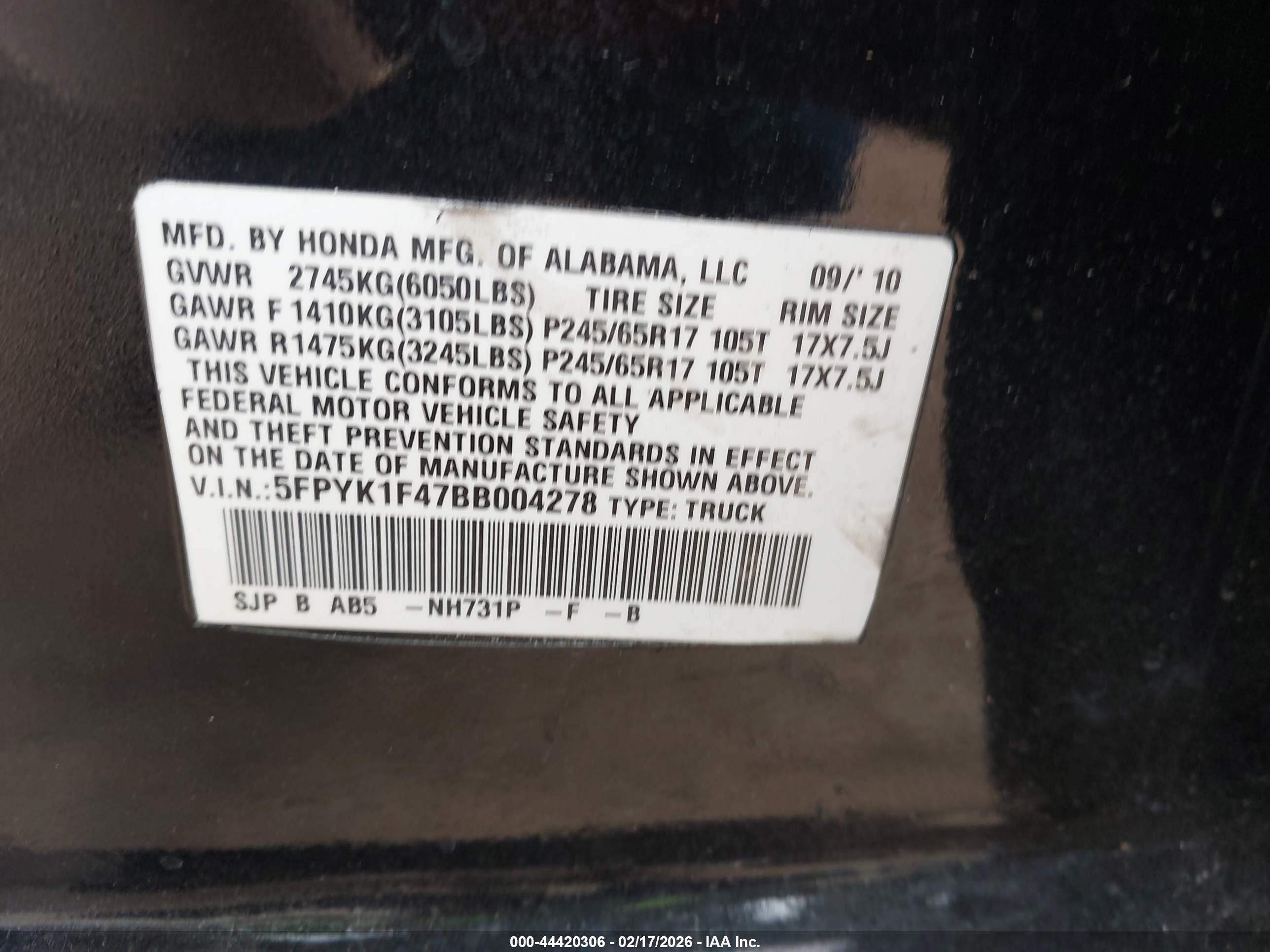 HONDA RIDGELINE image 9