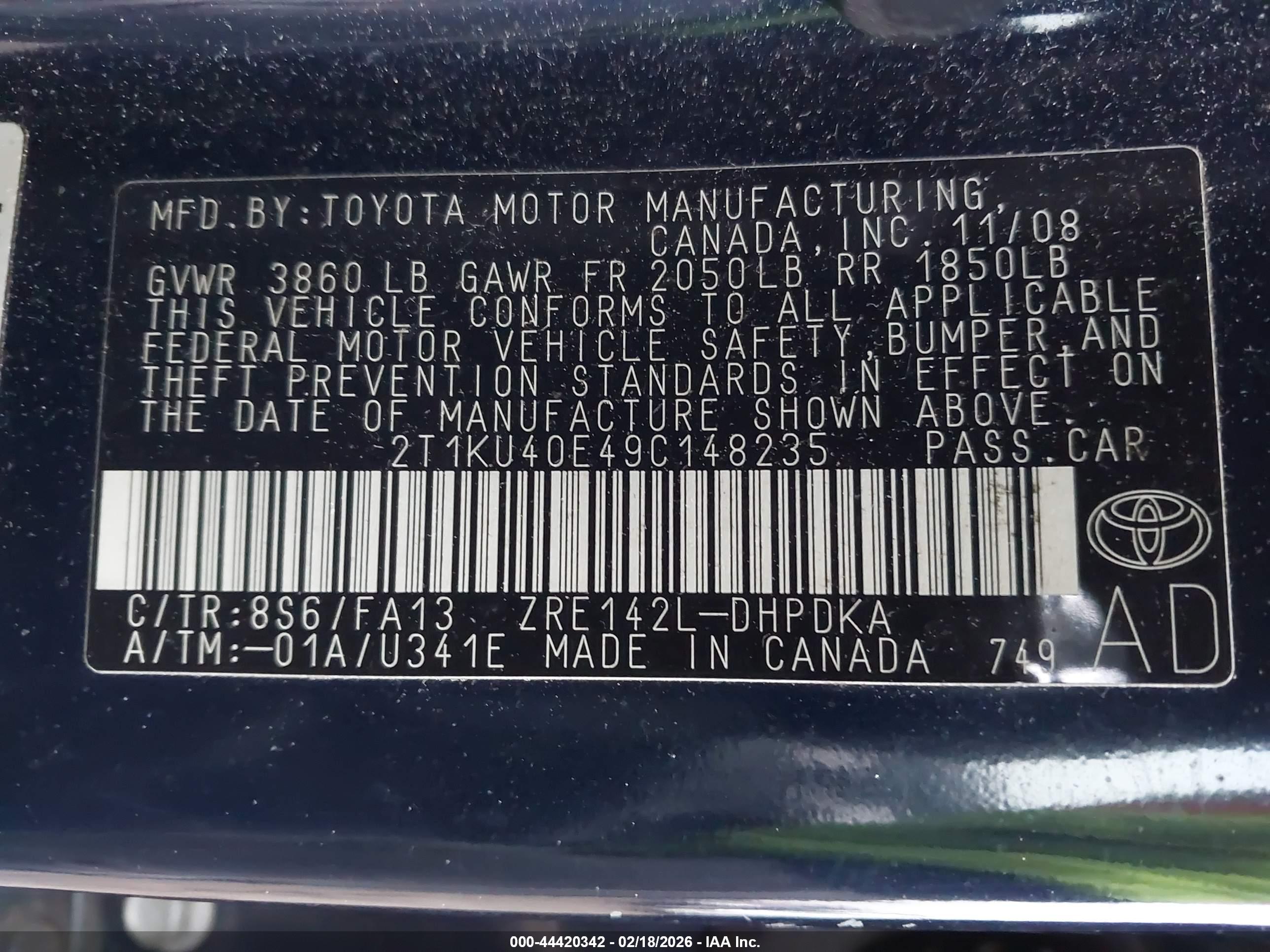 TOYOTA MATRIX image 9