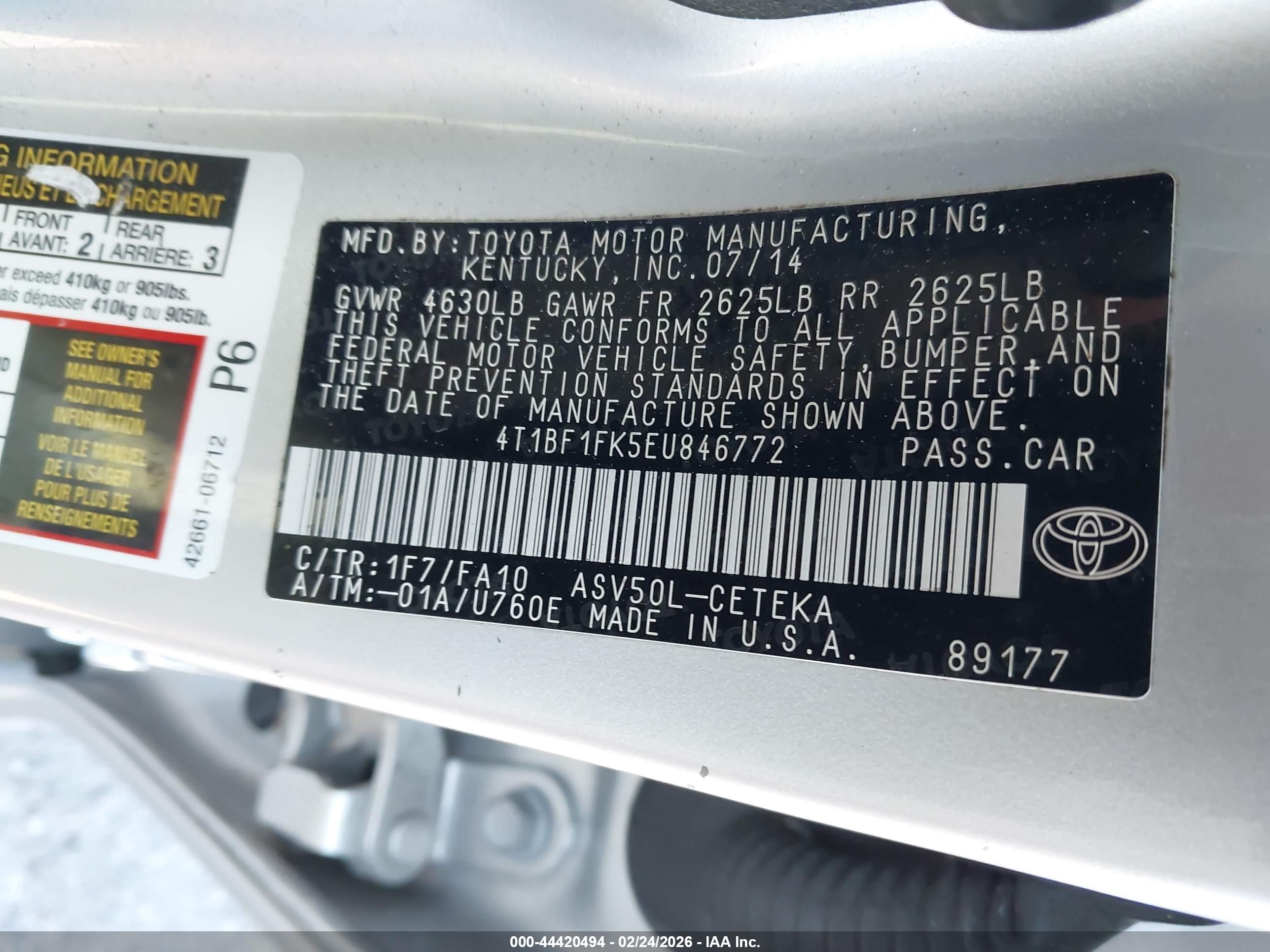 TOYOTA CAMRY image 9