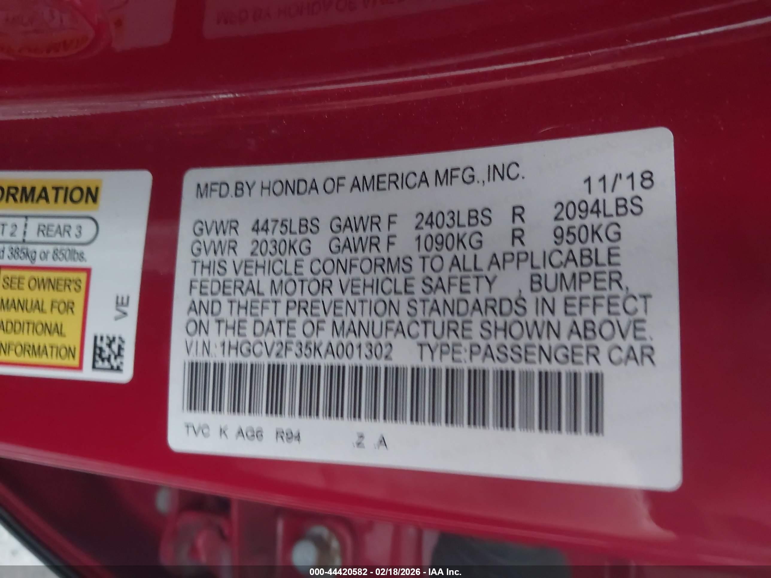 HONDA ACCORD image 9