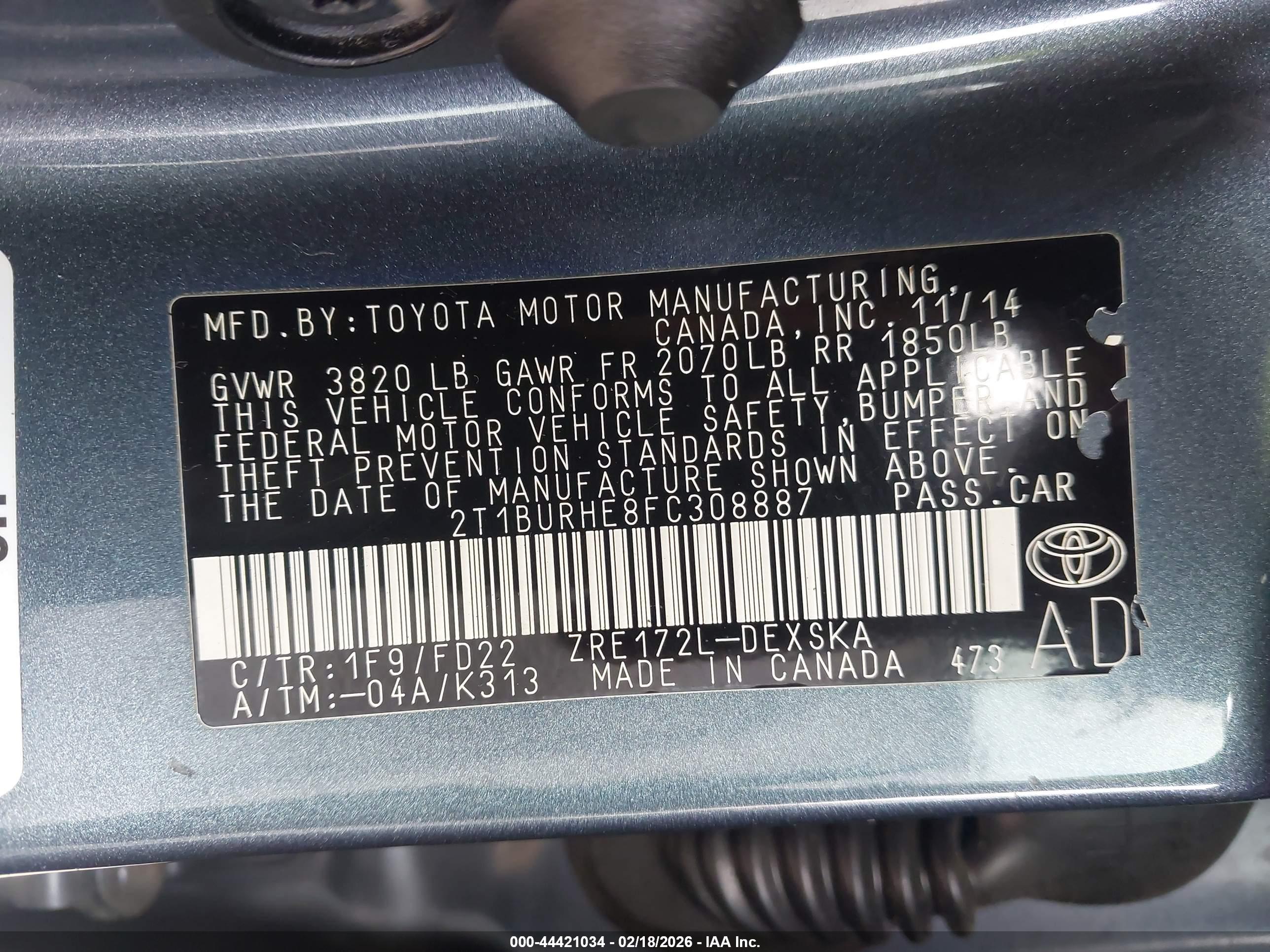TOYOTA COROLLA image 9