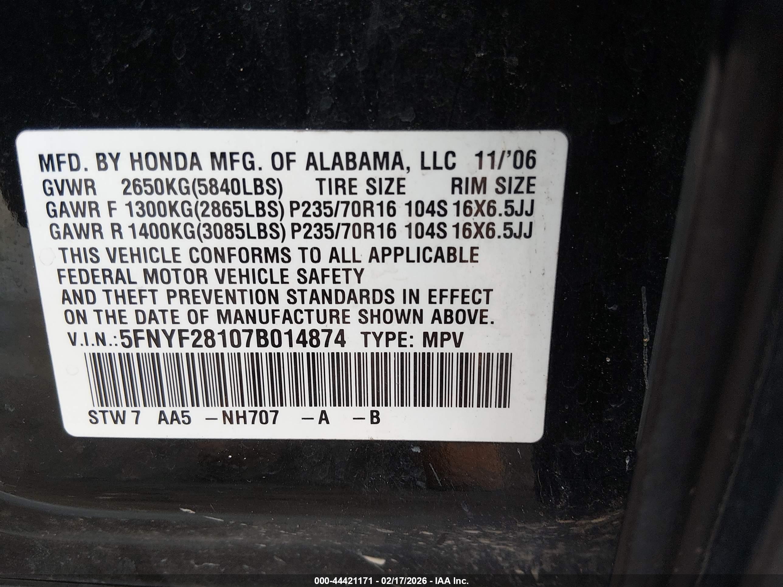 HONDA PILOT image 9
