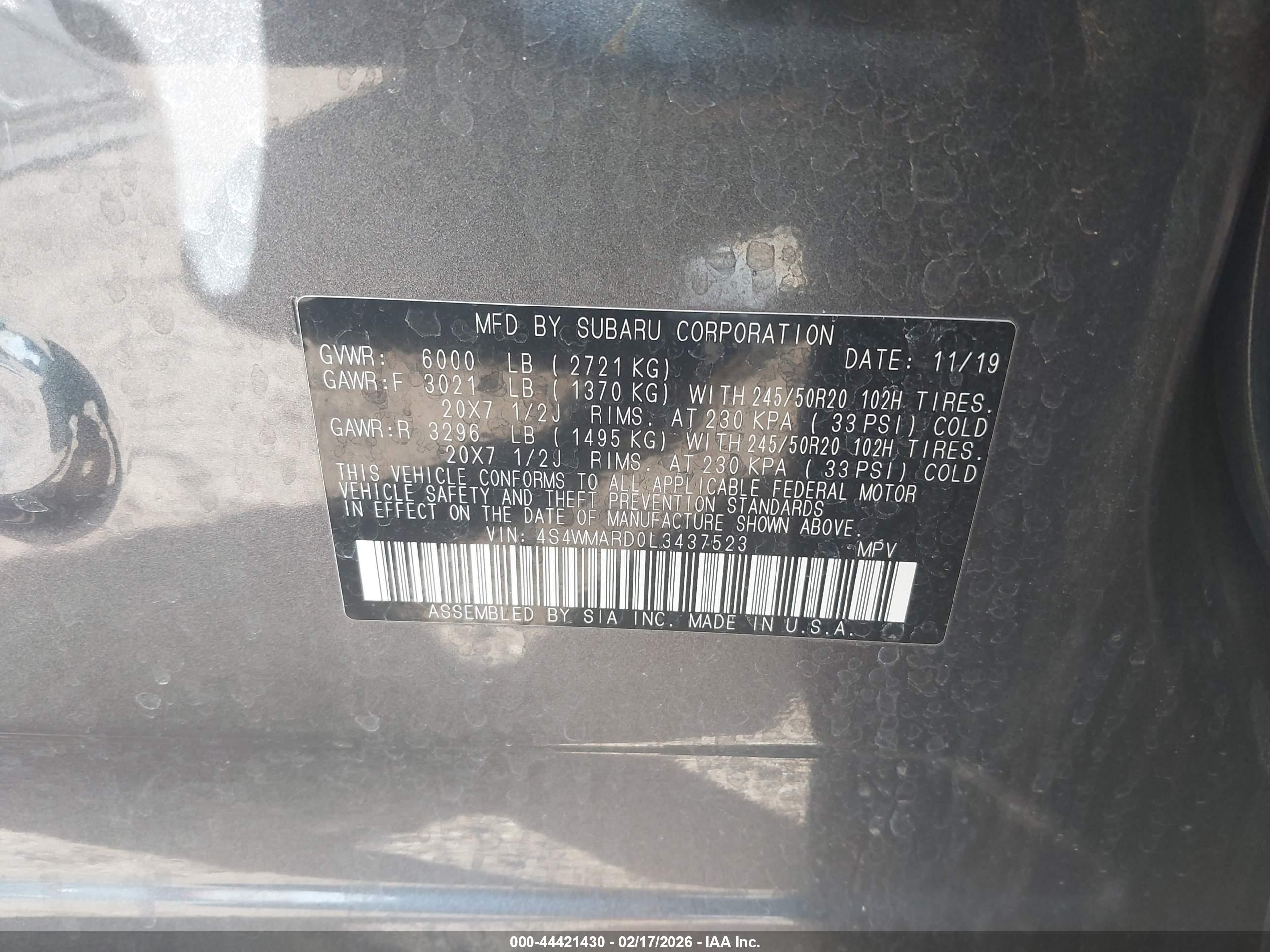 SUBARU ASCENT image 9