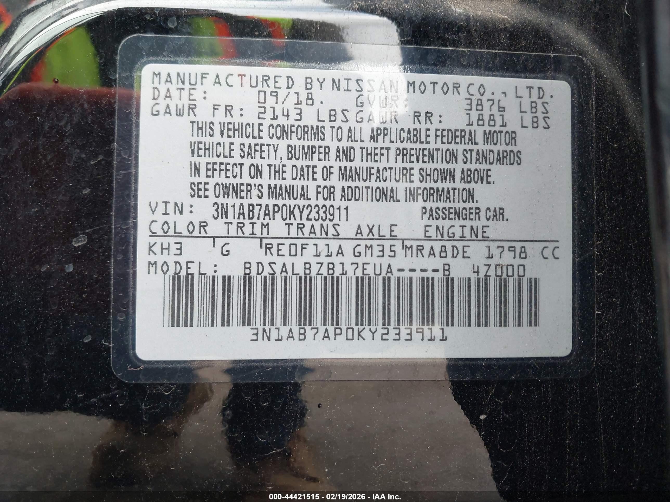 NISSAN SENTRA image 9