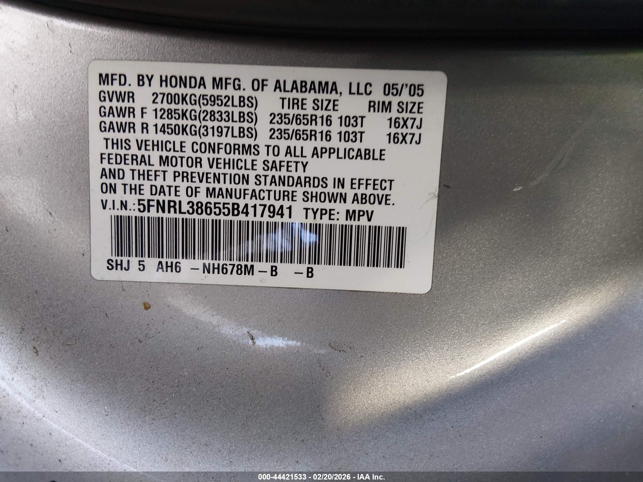 HONDA ODYSSEY image 9