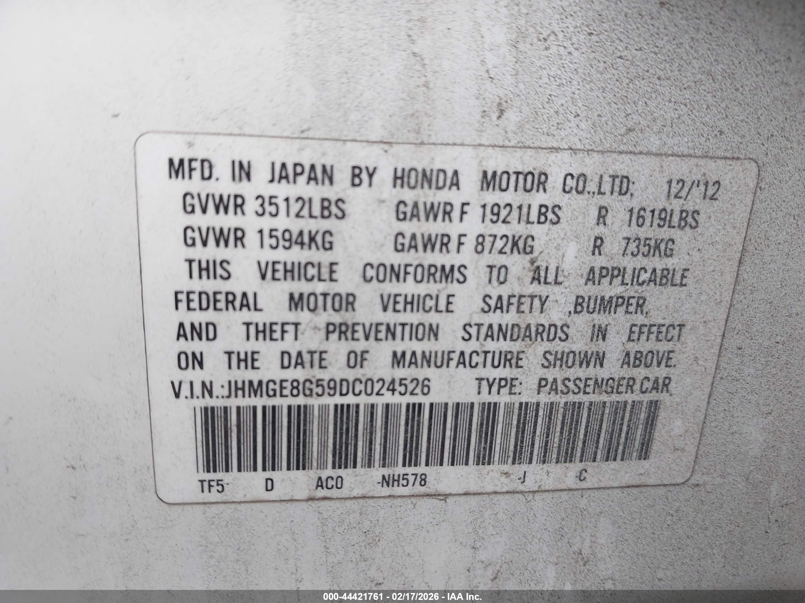 HONDA FIT image 9