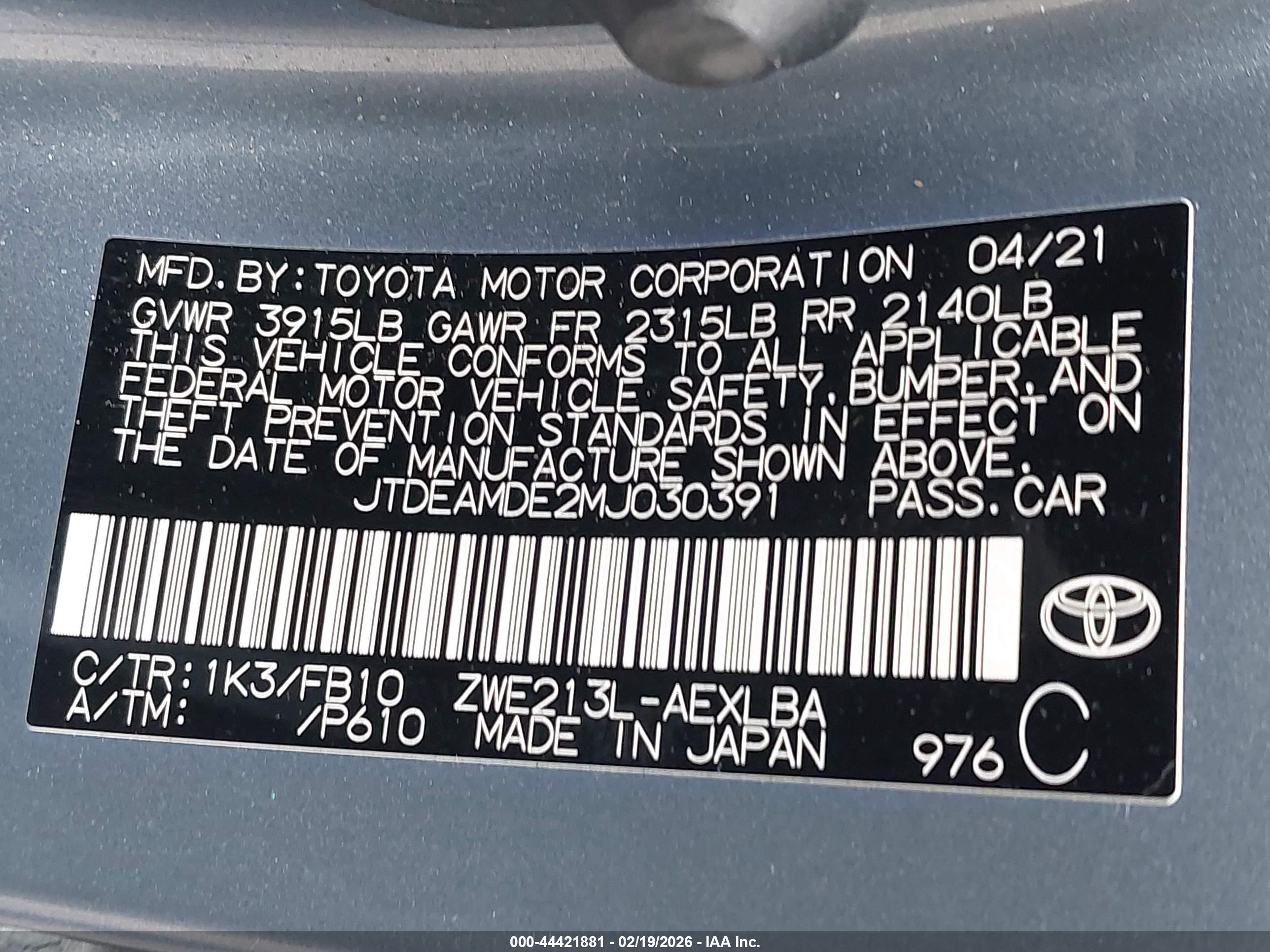 TOYOTA COROLLA image 9