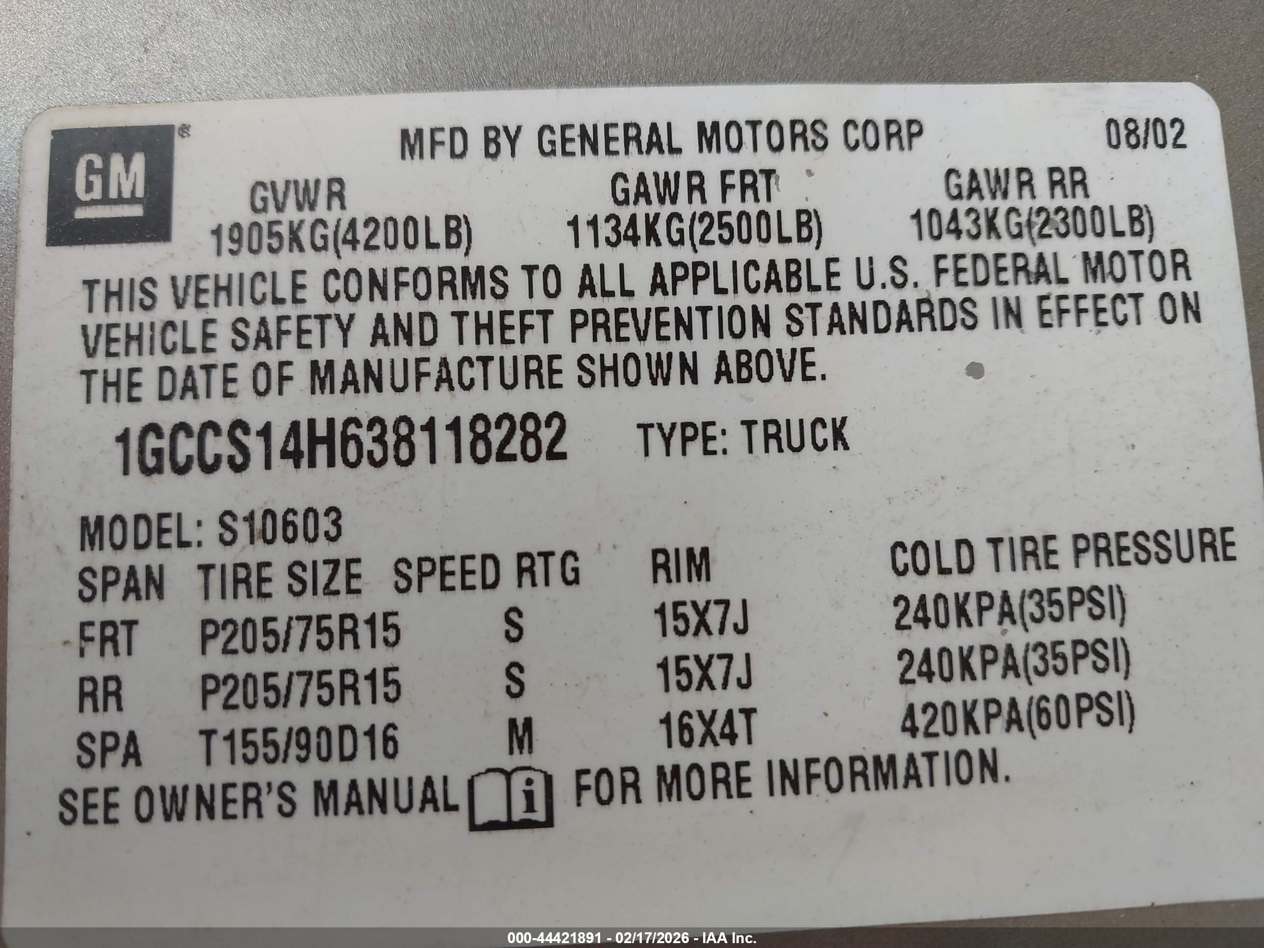 CHEVROLET S-10 image 9