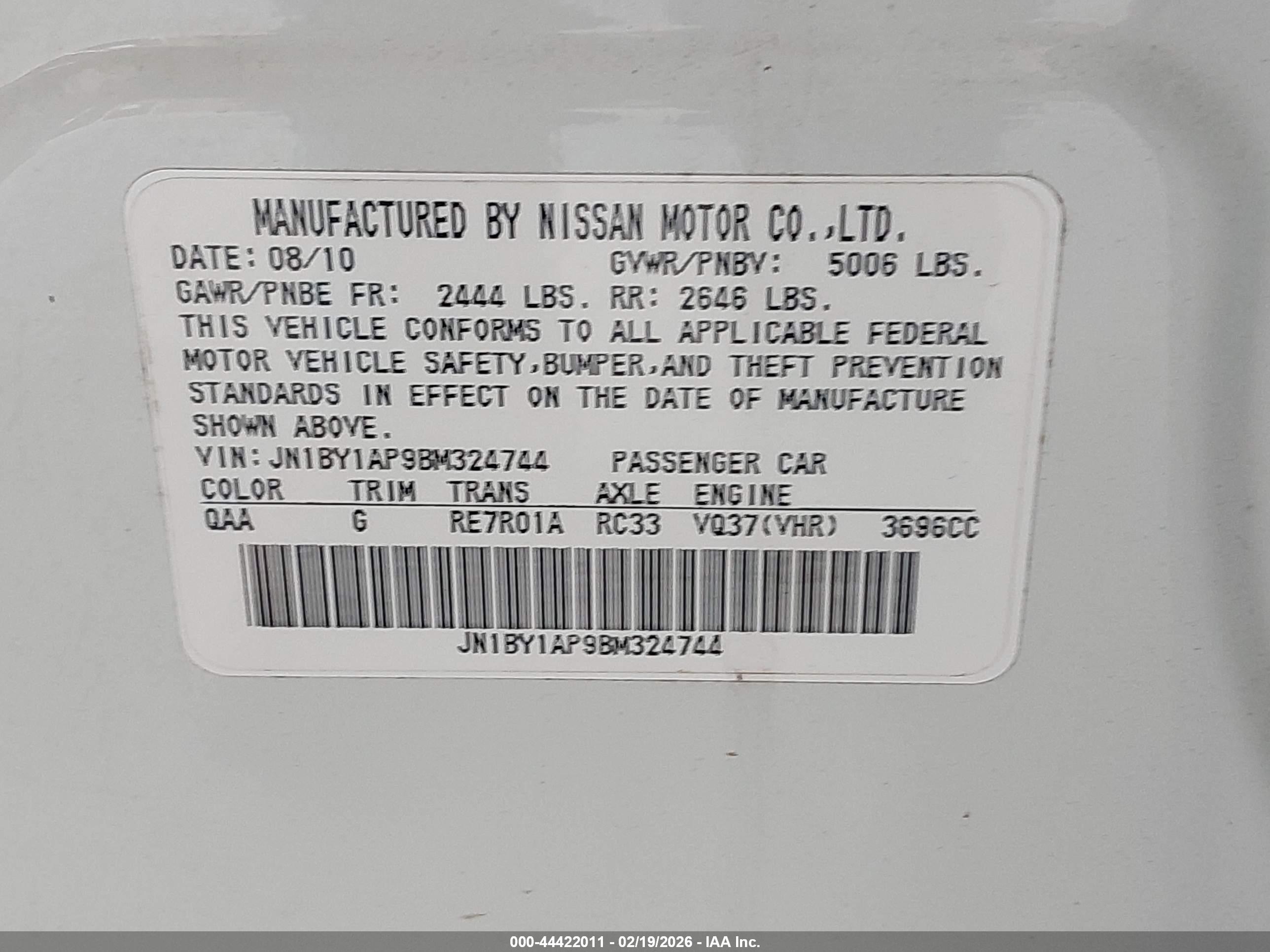 INFINITI M37 image 9