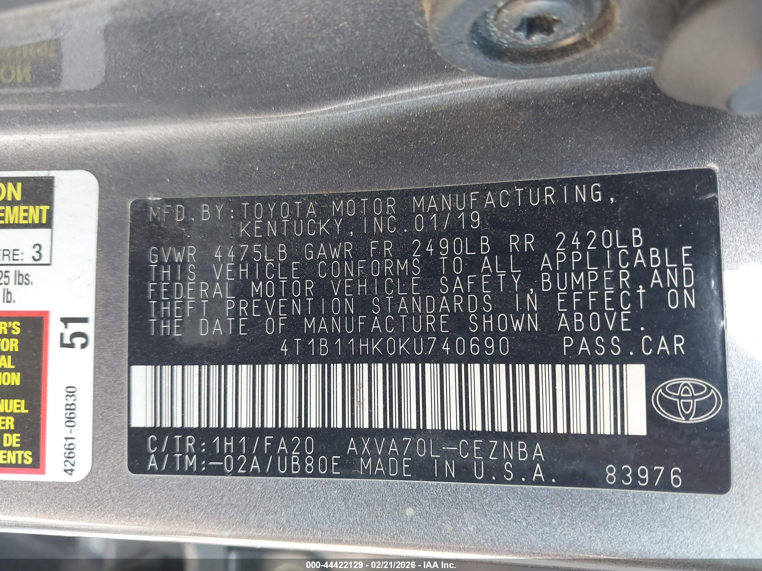 TOYOTA CAMRY image 9