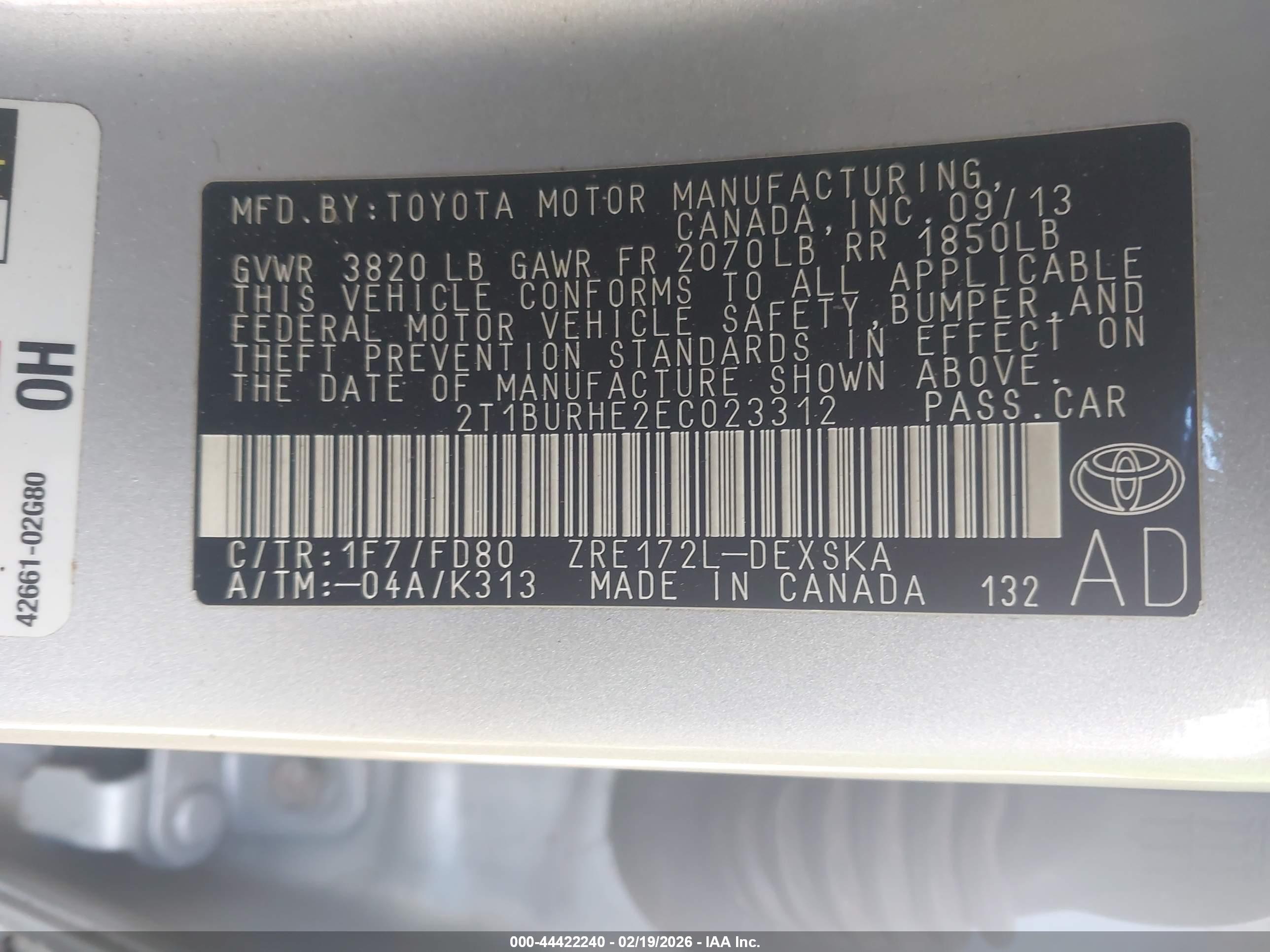 TOYOTA COROLLA image 9