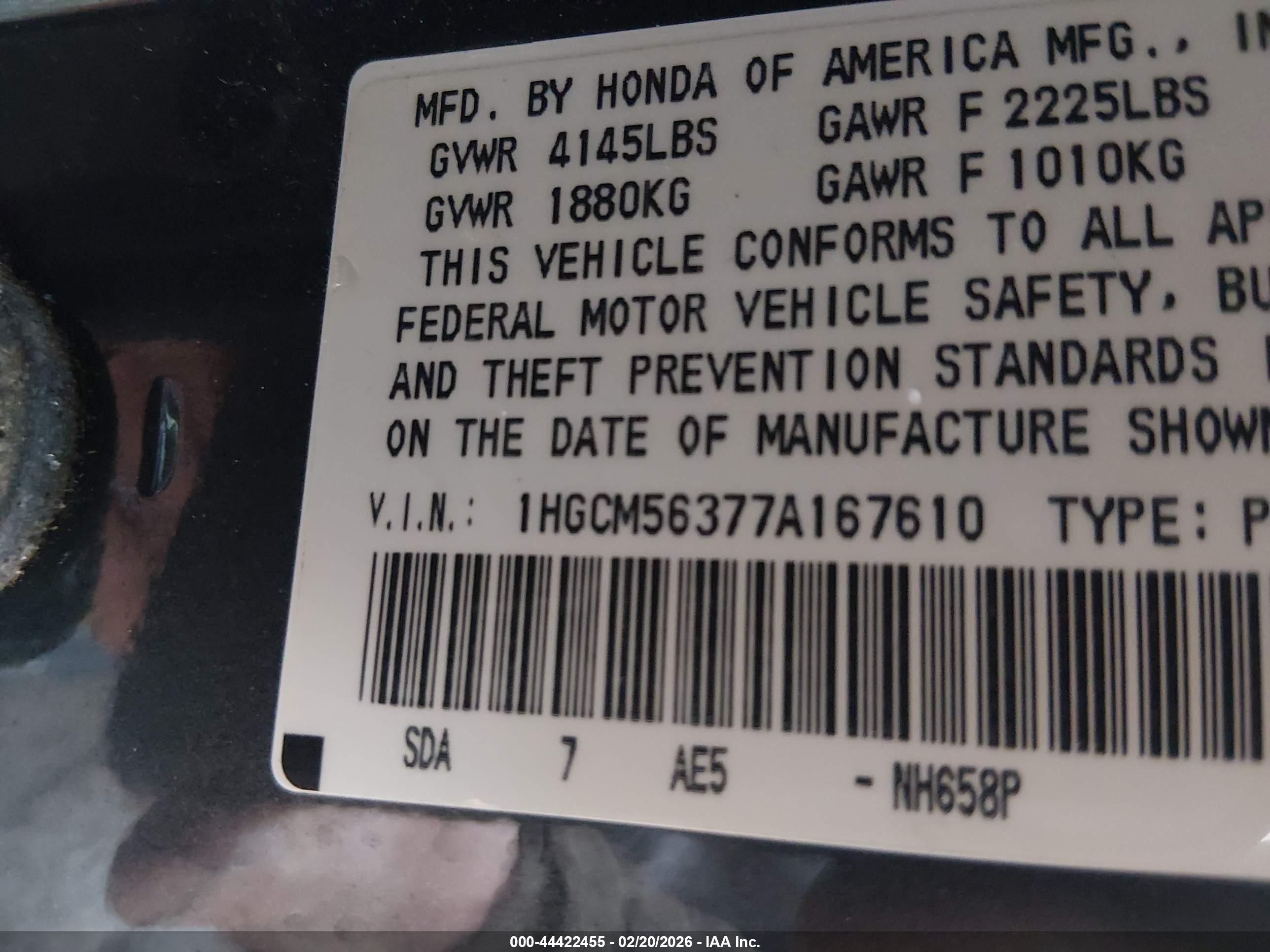HONDA ACCORD image 9