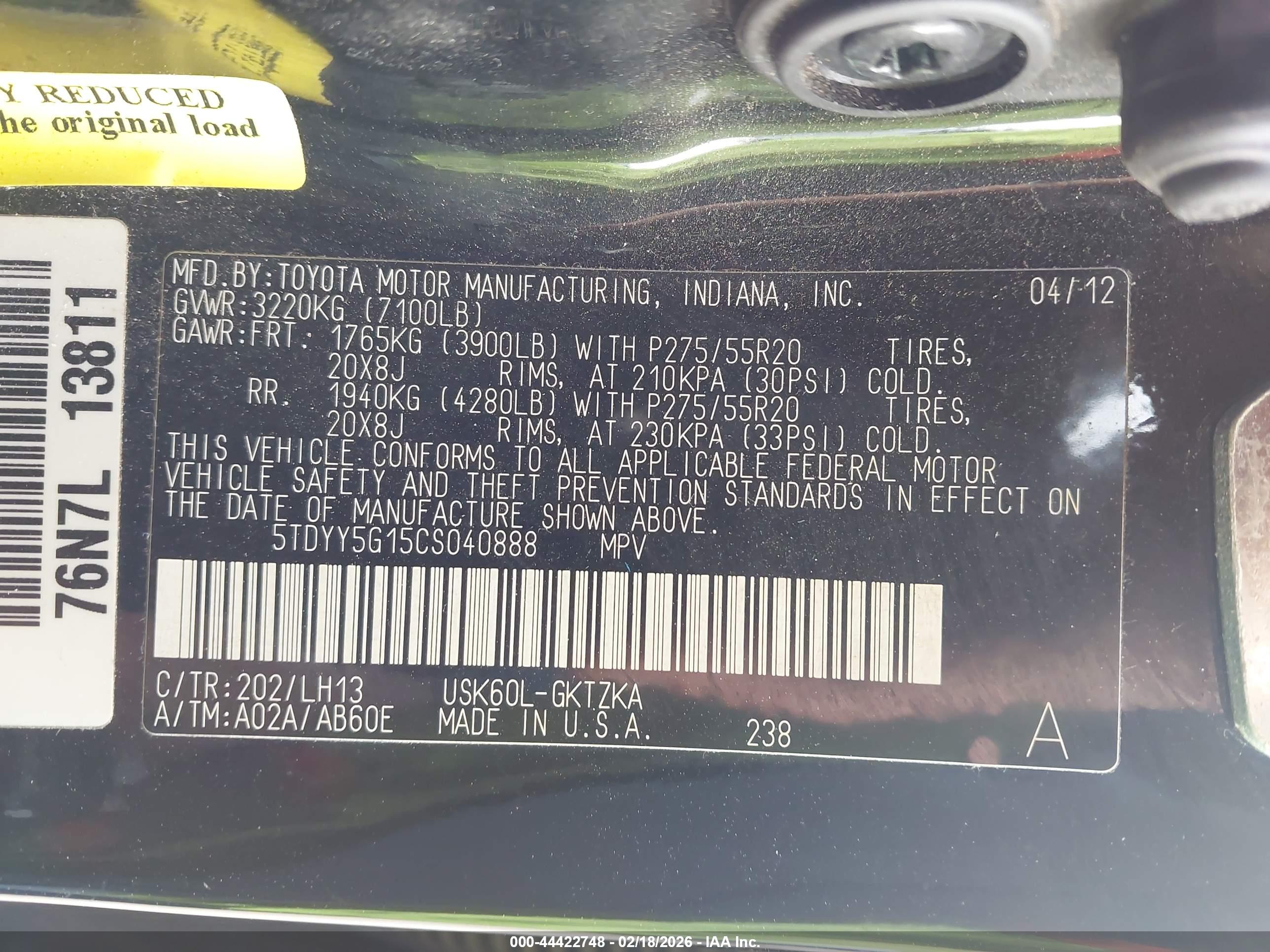 TOYOTA SEQUOIA image 9