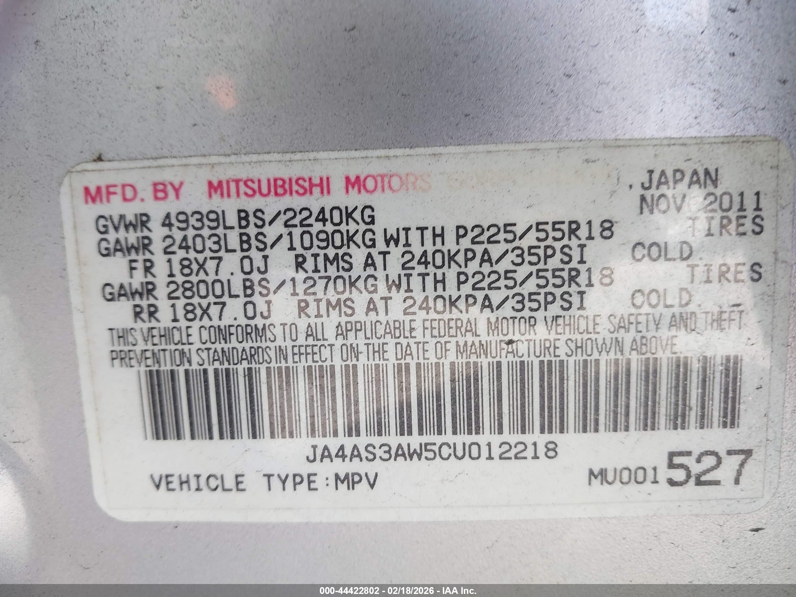 MITSUBISHI OUTLANDER image 9