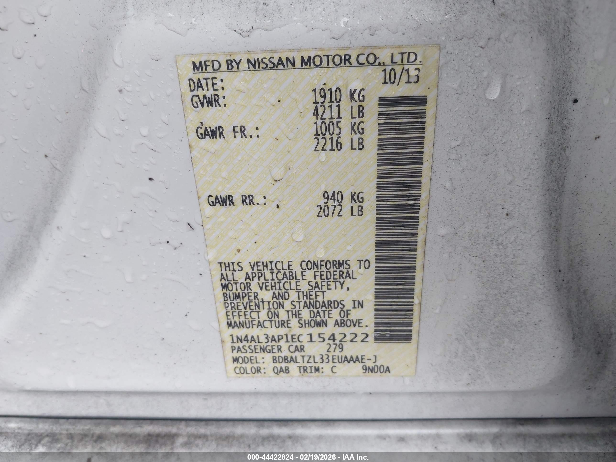 NISSAN ALTIMA image 9