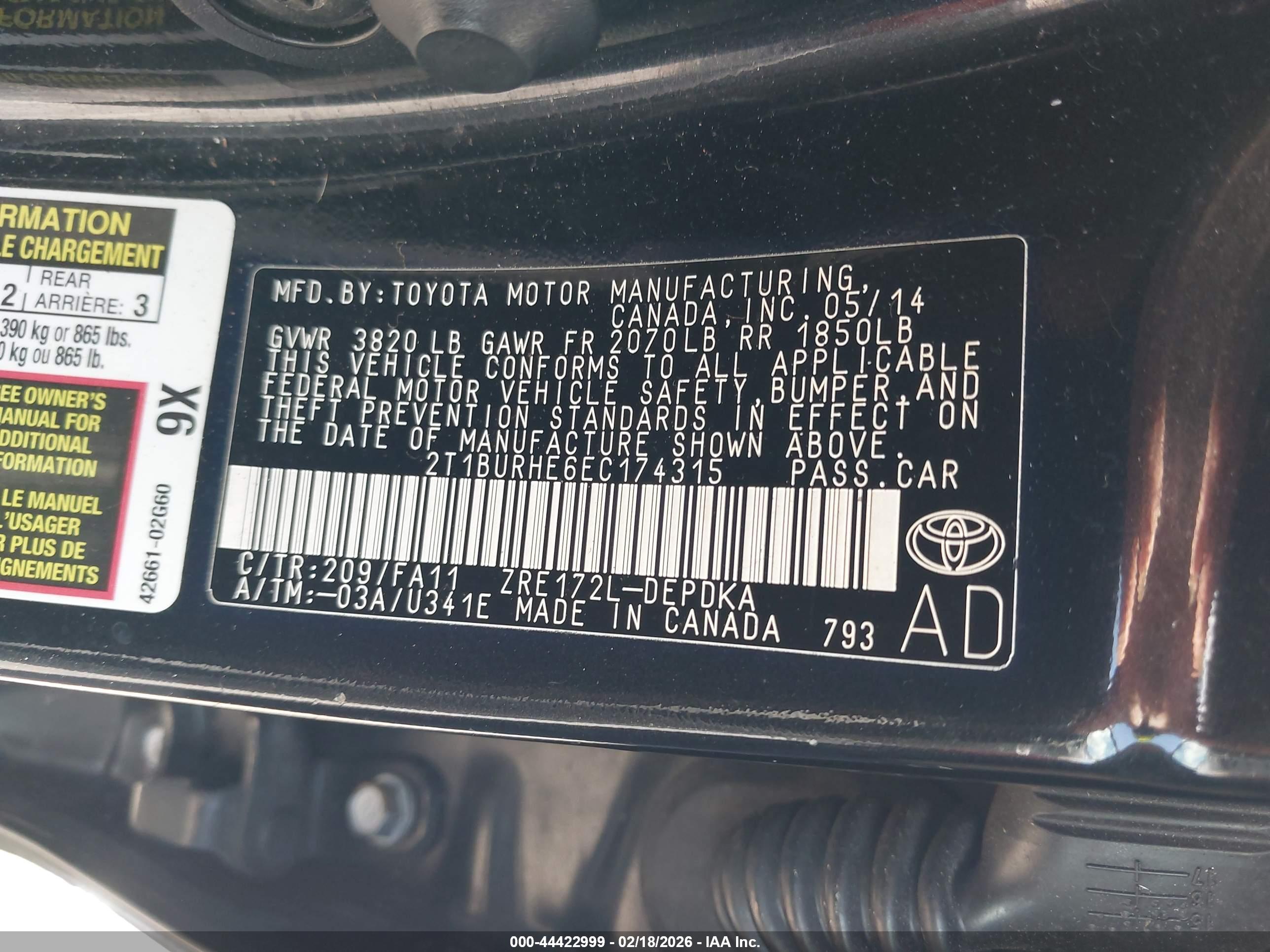 TOYOTA COROLLA image 9