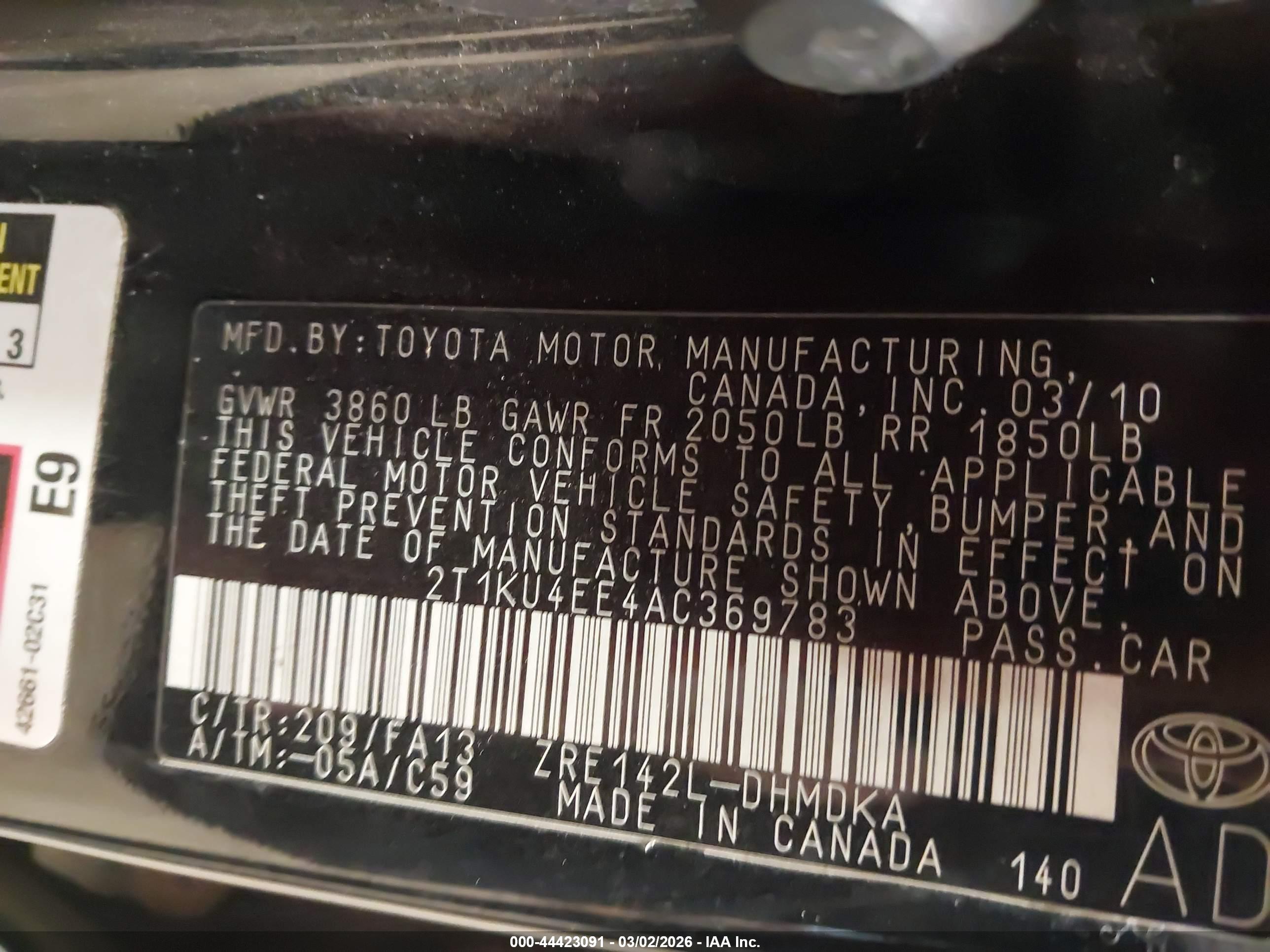 TOYOTA MATRIX image 9