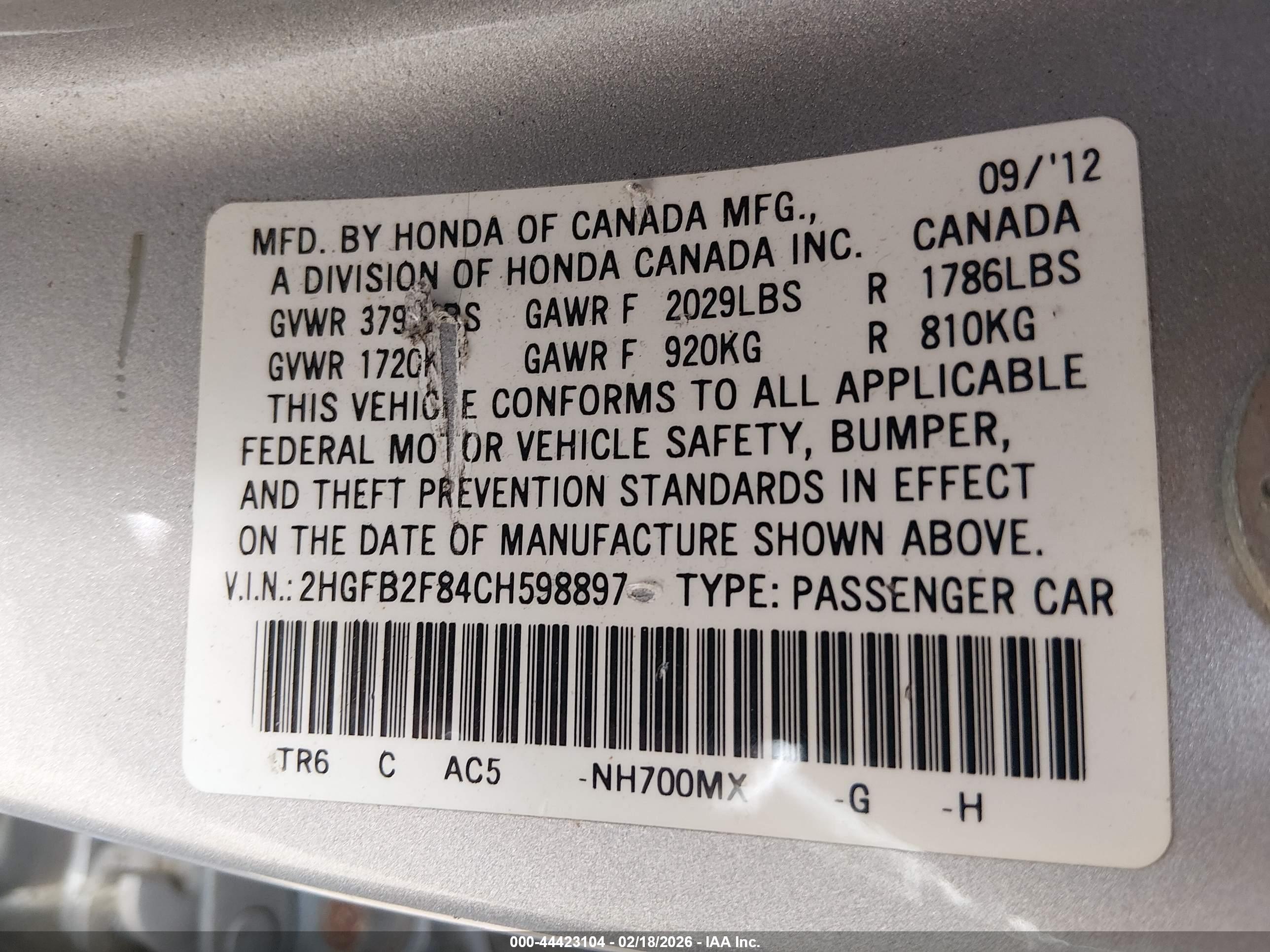 HONDA CIVIC image 9