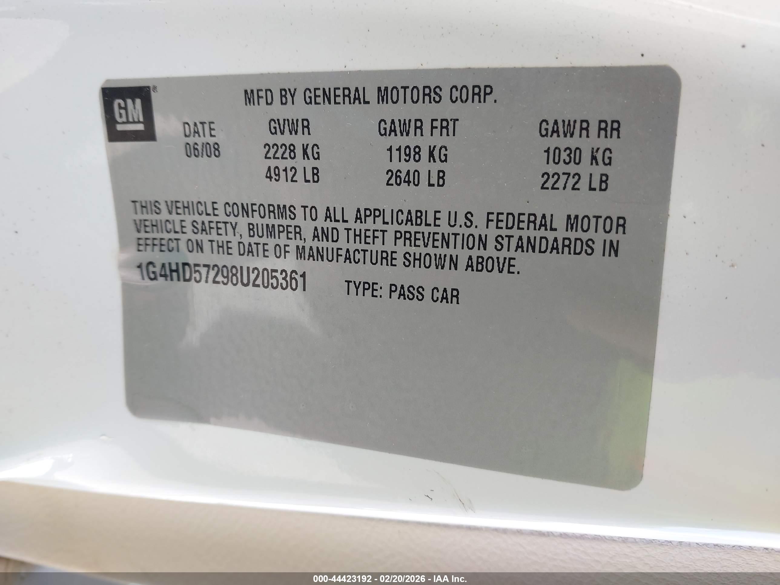 BUICK LUCERNE image 9