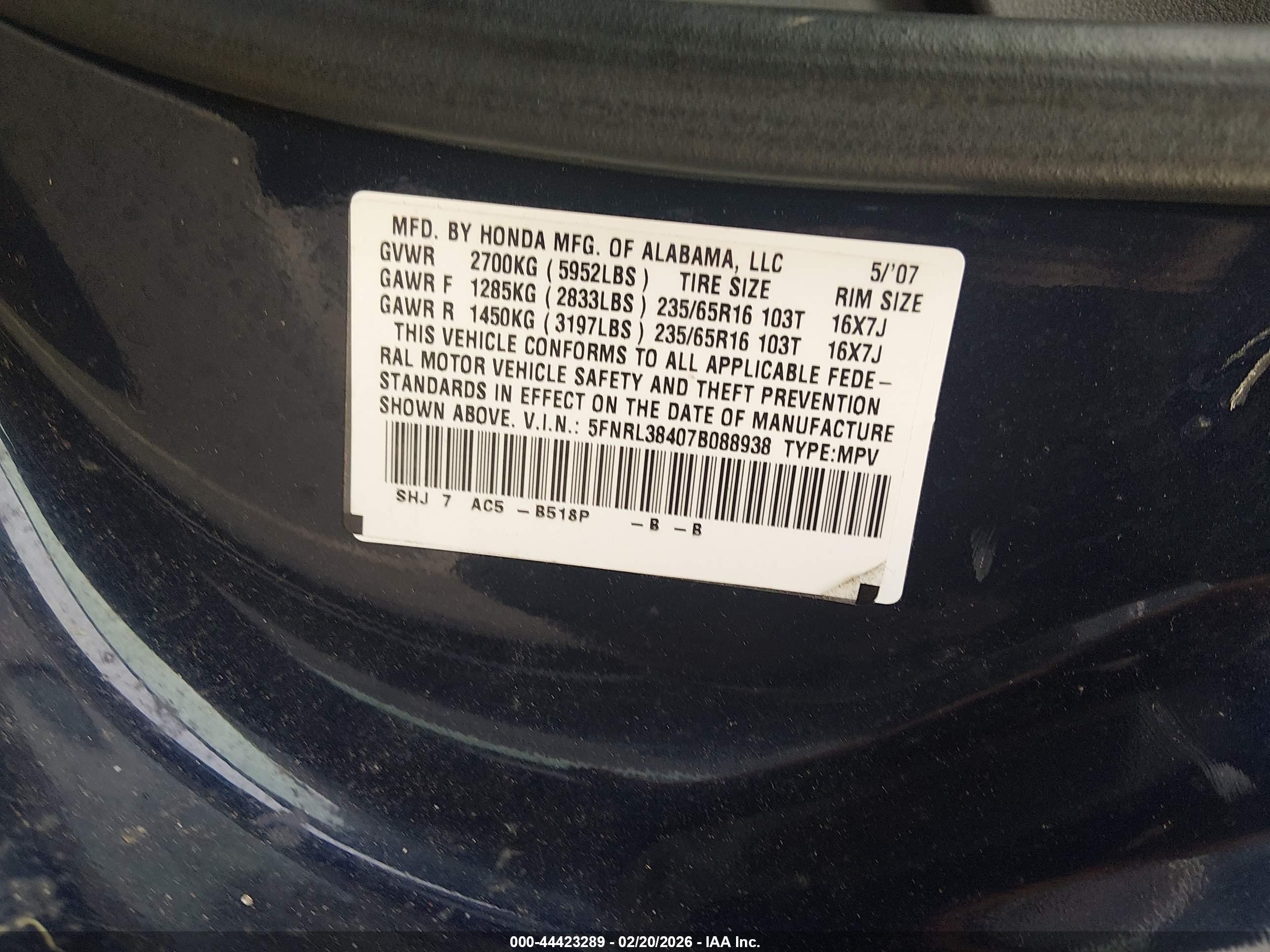 HONDA ODYSSEY image 9