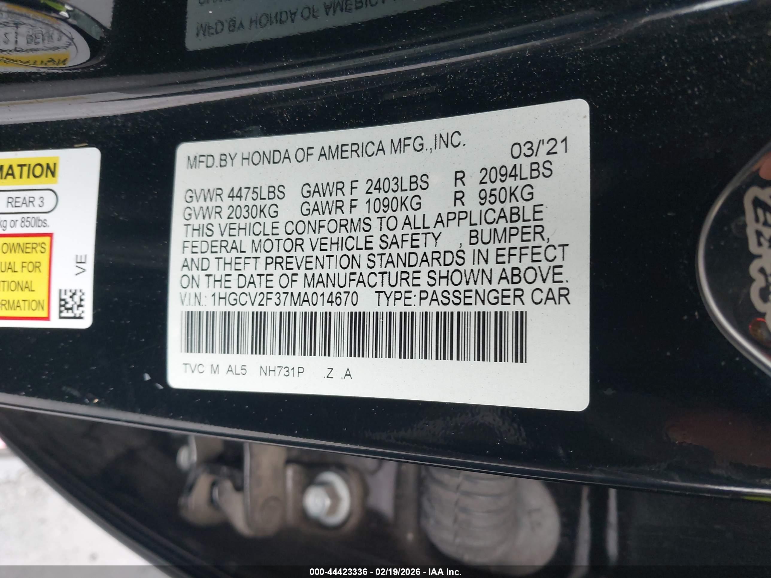 HONDA ACCORD image 9