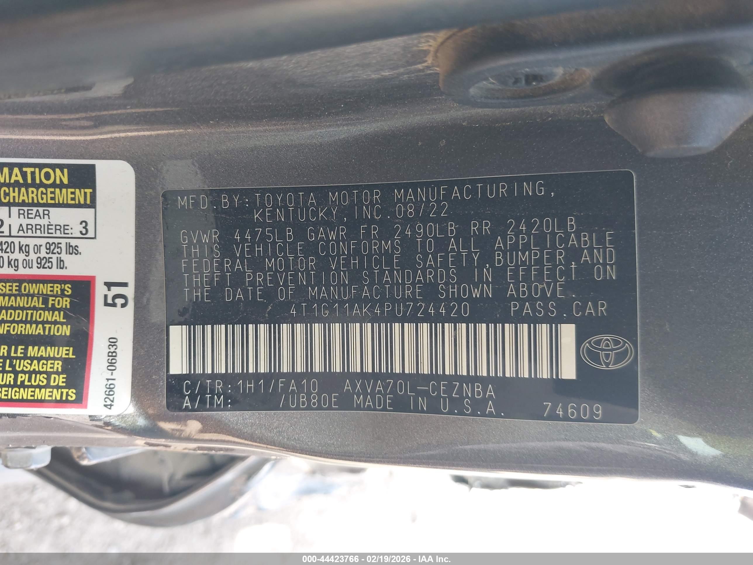 TOYOTA CAMRY image 9